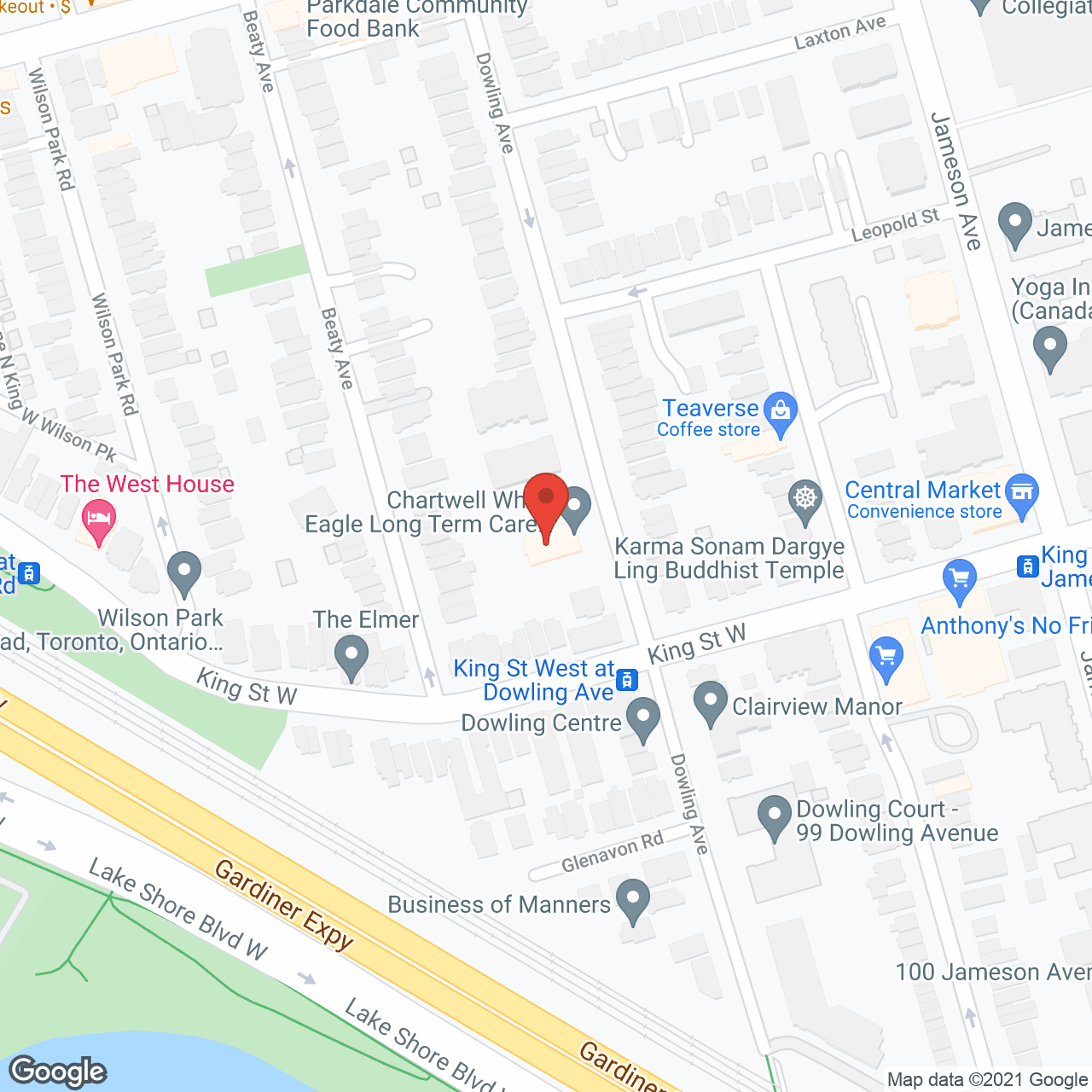 Map of the neighborhood around White Eagle Nursing Home