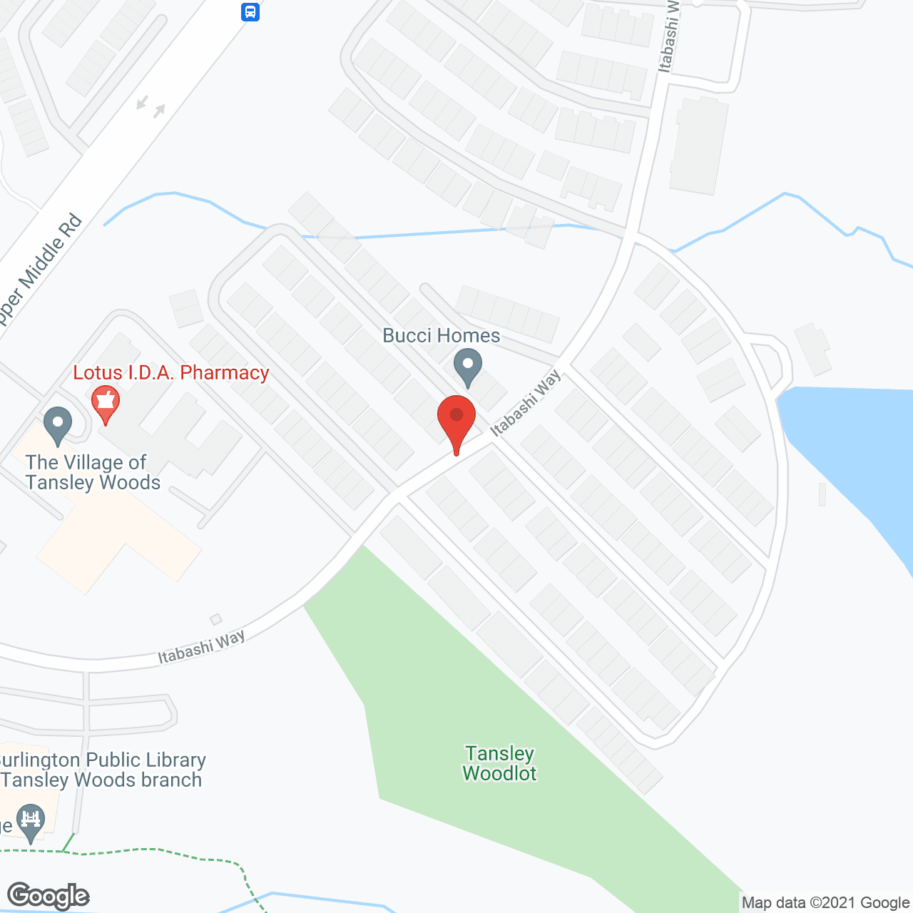 Map of the neighborhood around Village Of Tansley Woods
