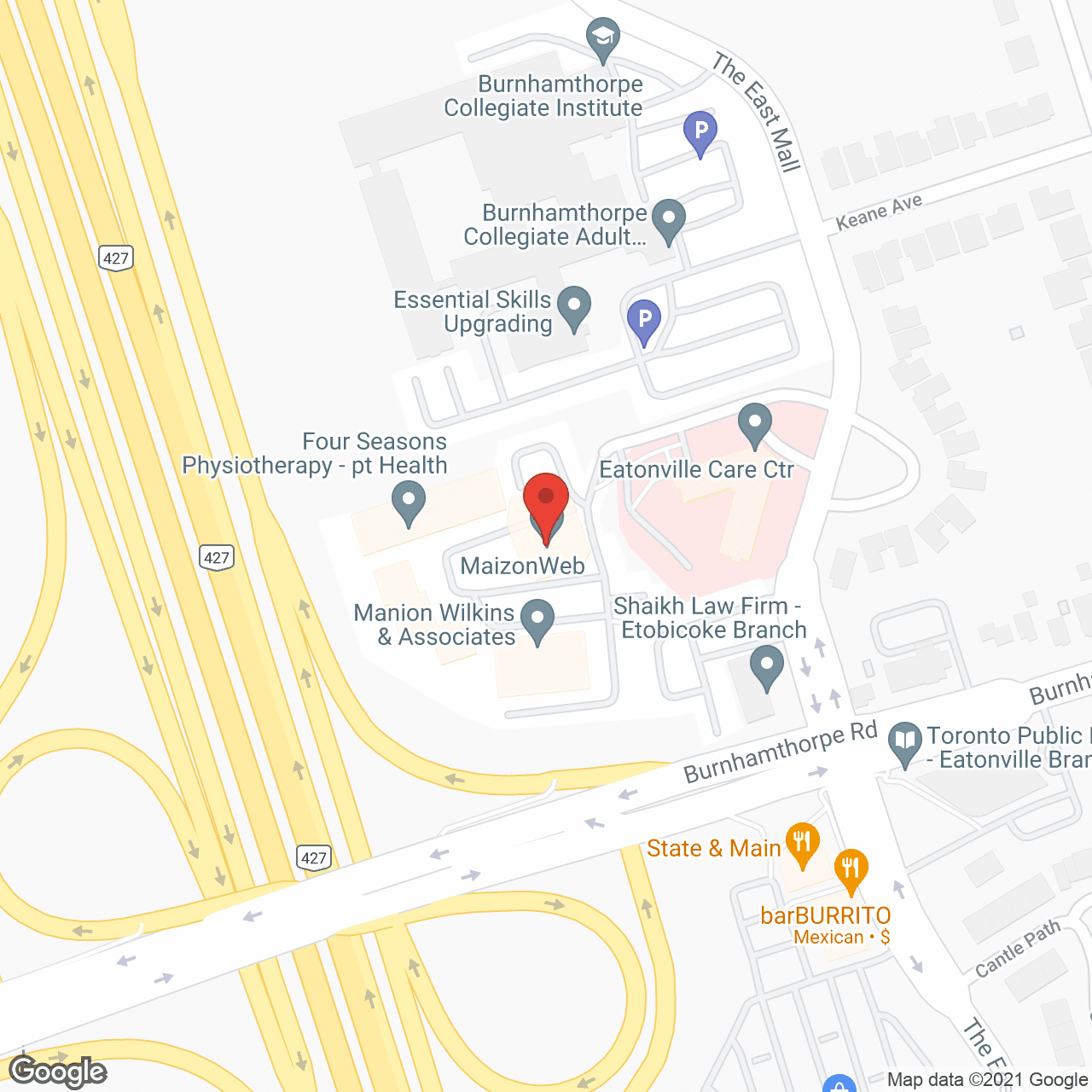 Map of the neighborhood around Specialty Care Inc