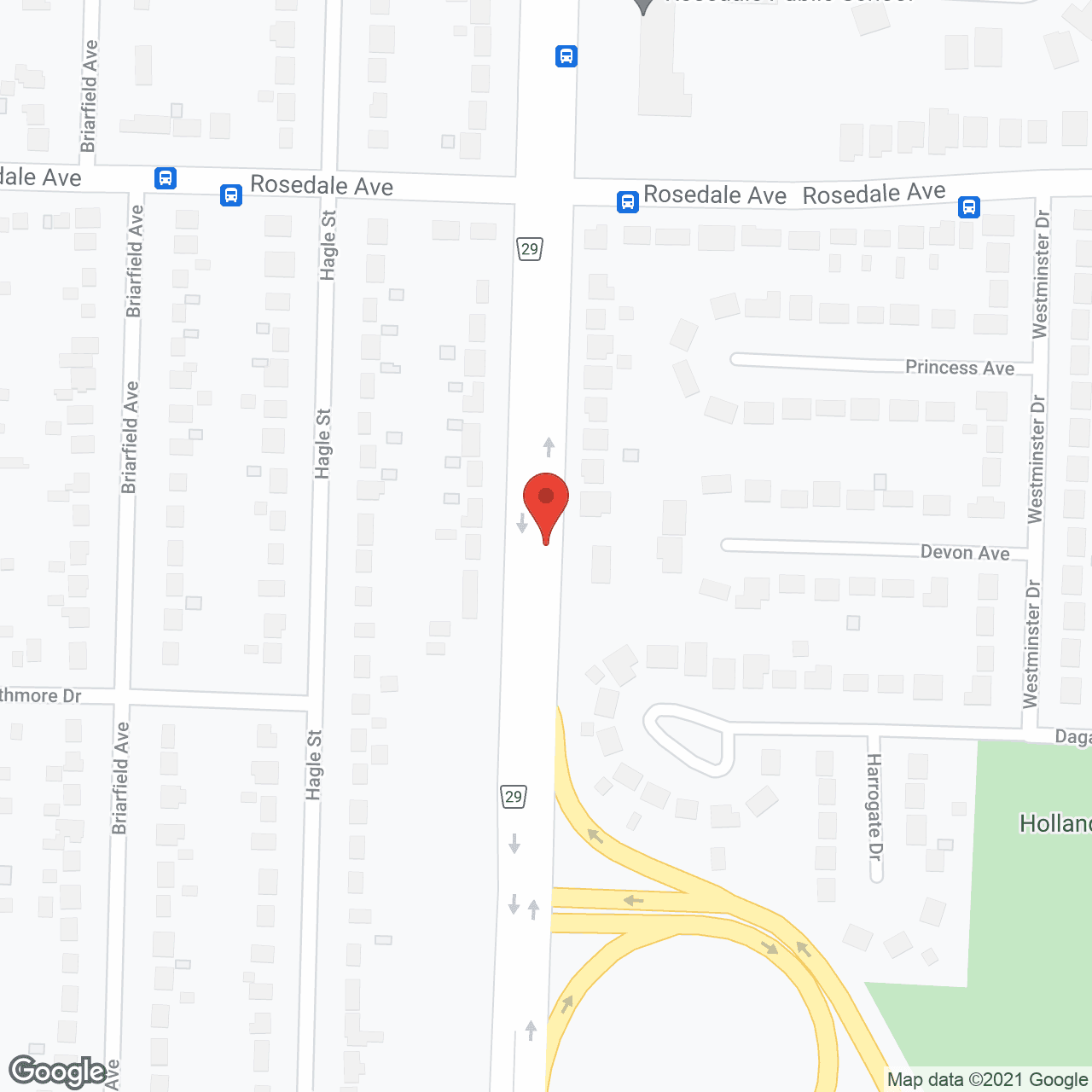 Map of the neighborhood around Rosewood Manor