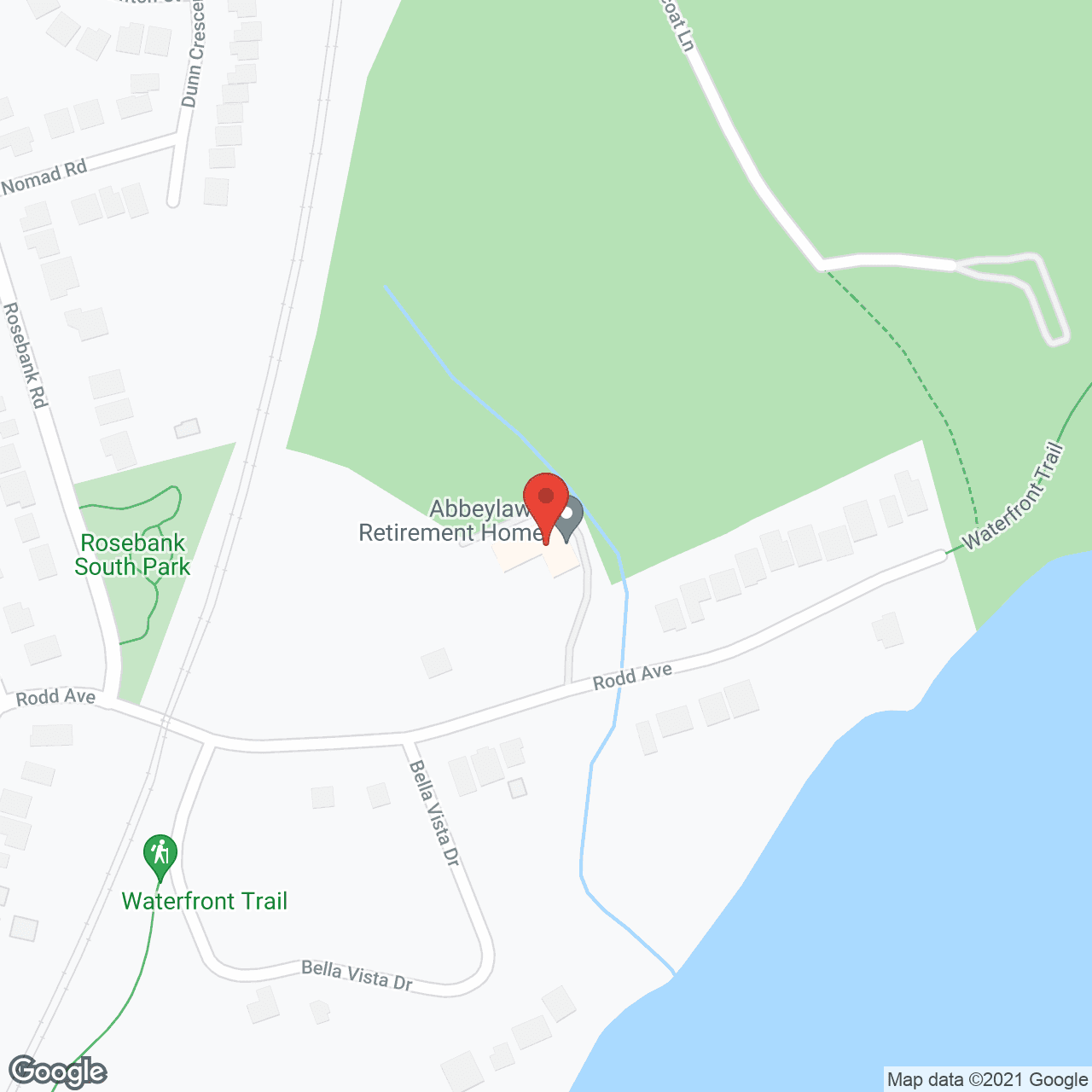 Map of the neighborhood around Rosebank Villa