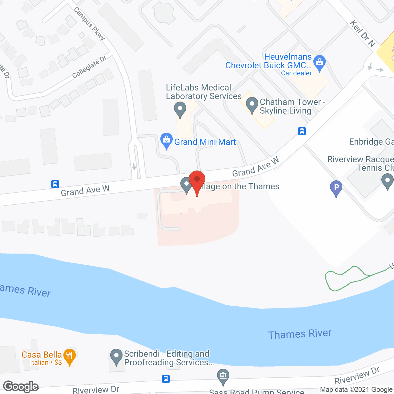 Map of the neighborhood around Residence on the Thames