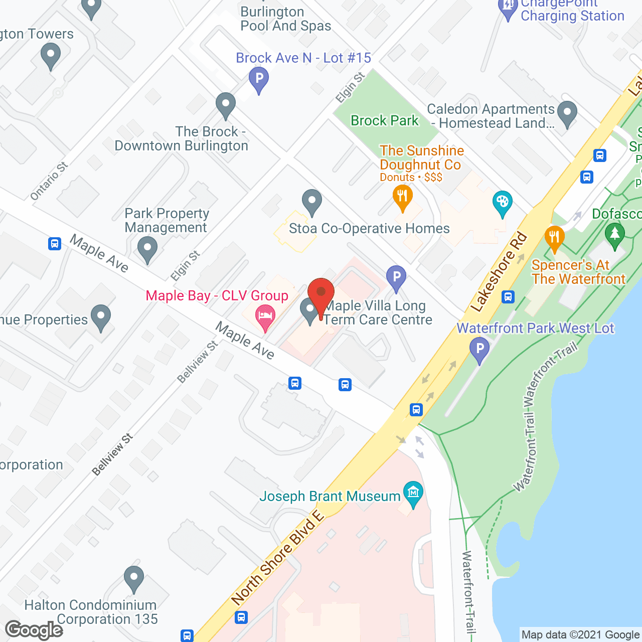 Map of the neighborhood around Maple Villa Long Term Care Ctr