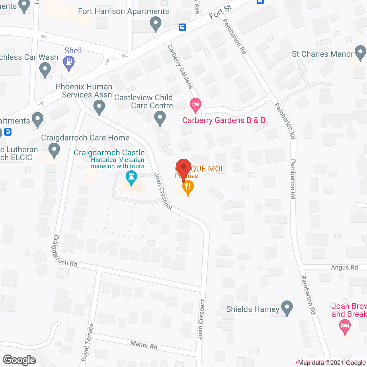 Map of the neighborhood around Joan Crescent Manor Ltd