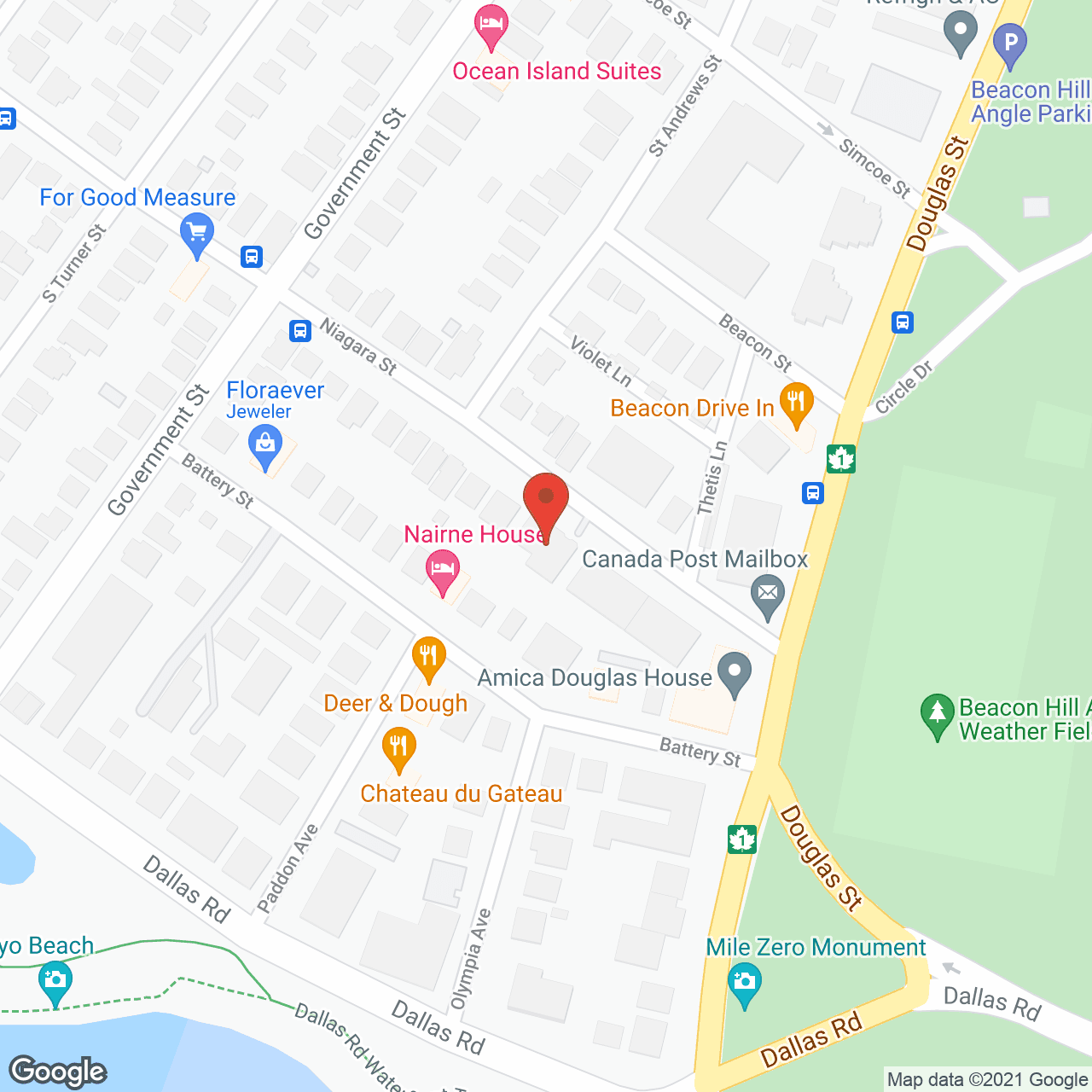 Map of the neighborhood around Douglas Care Community