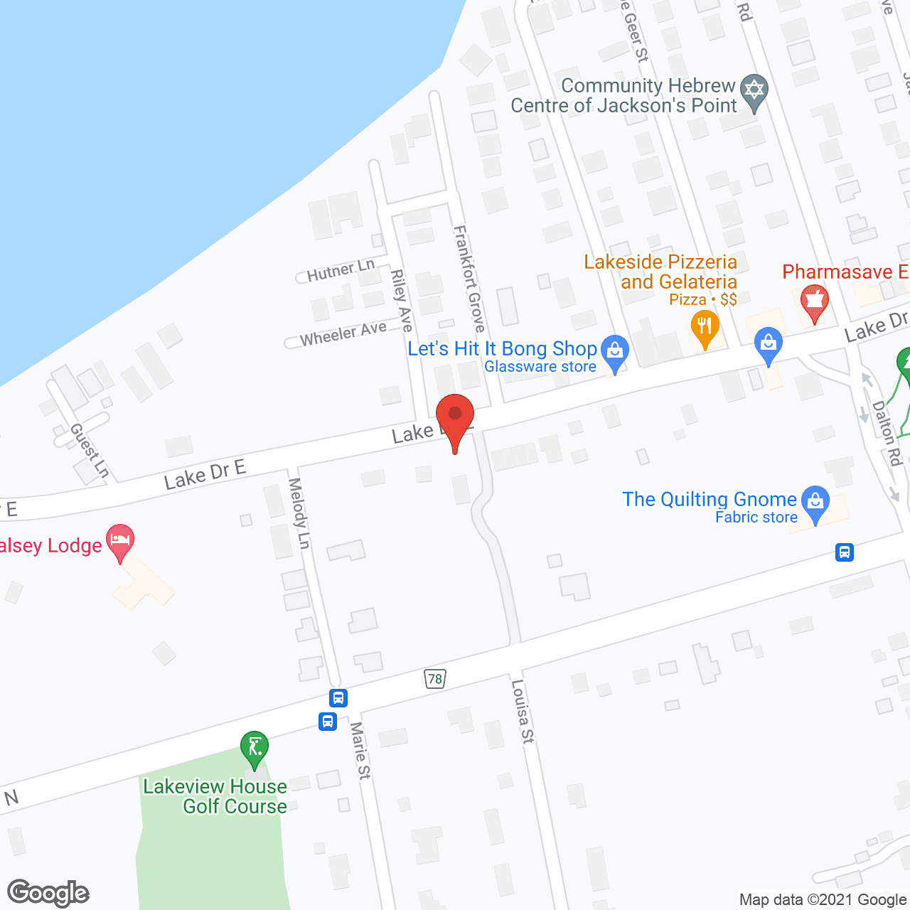 Map of the neighborhood around Cedar Lane Lodge