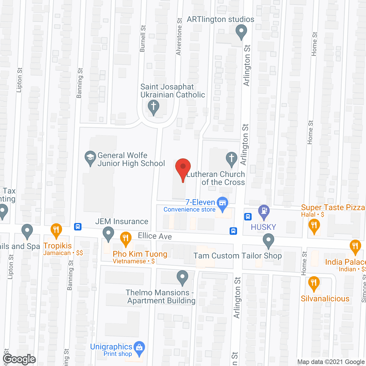 Map of the neighborhood around Arms Of The Cross Housing In