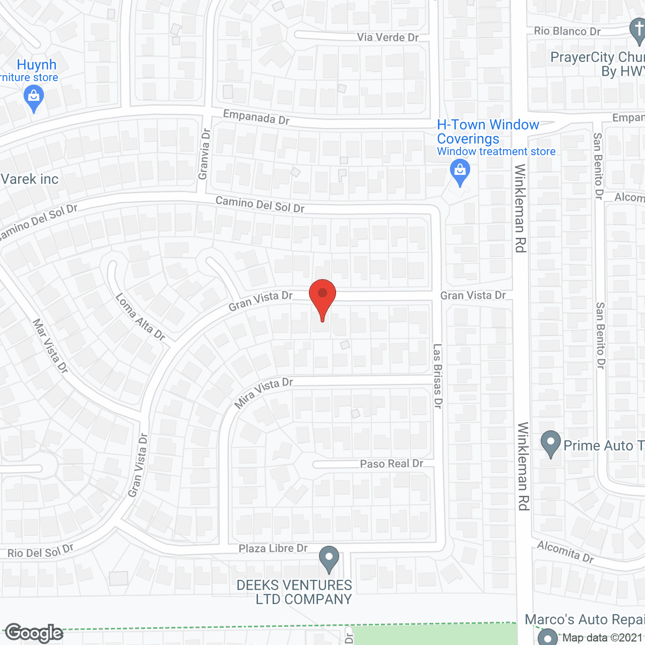 Map of the neighborhood around CEM's Heaven's Gate, LLC