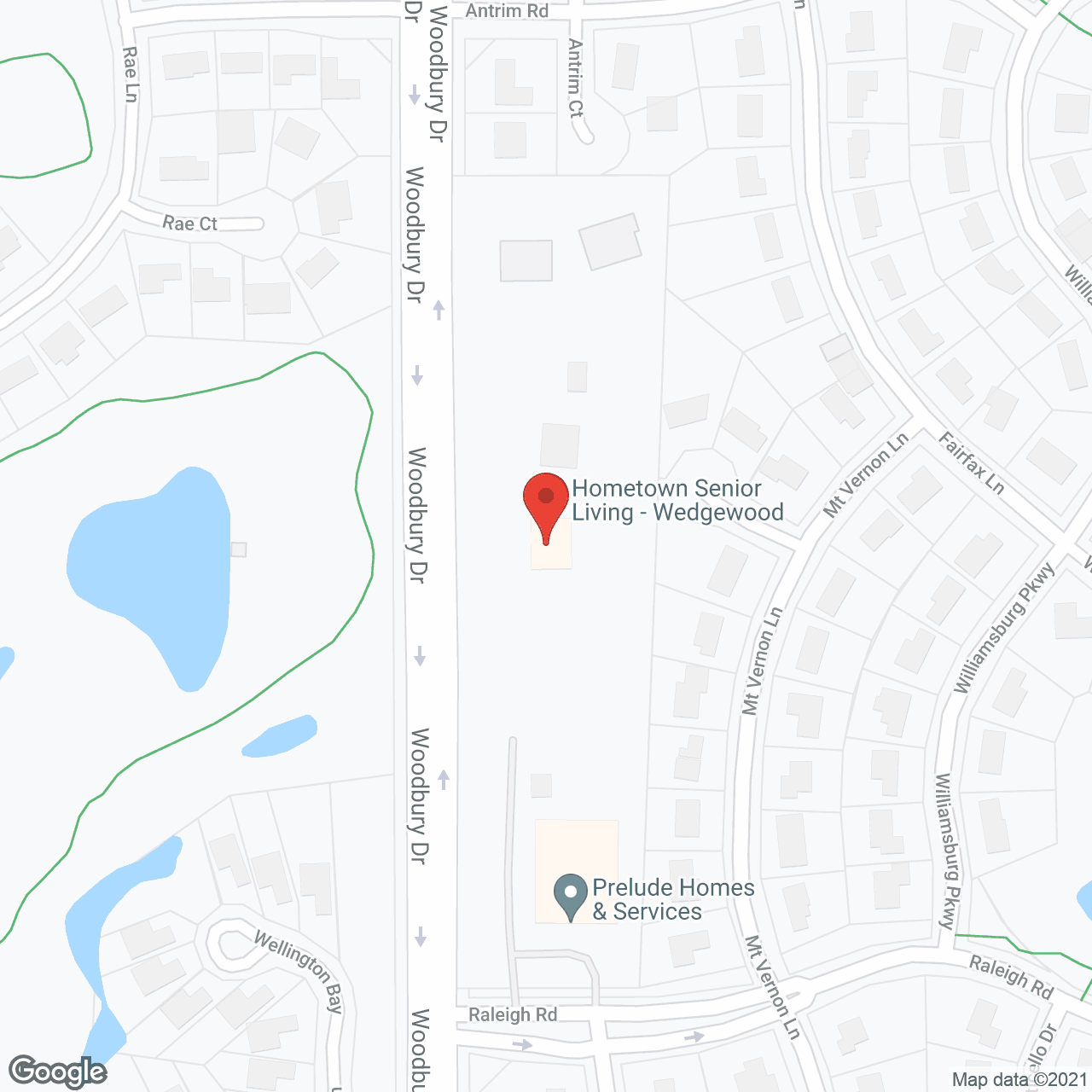 Map of the neighborhood around Wedgewood South