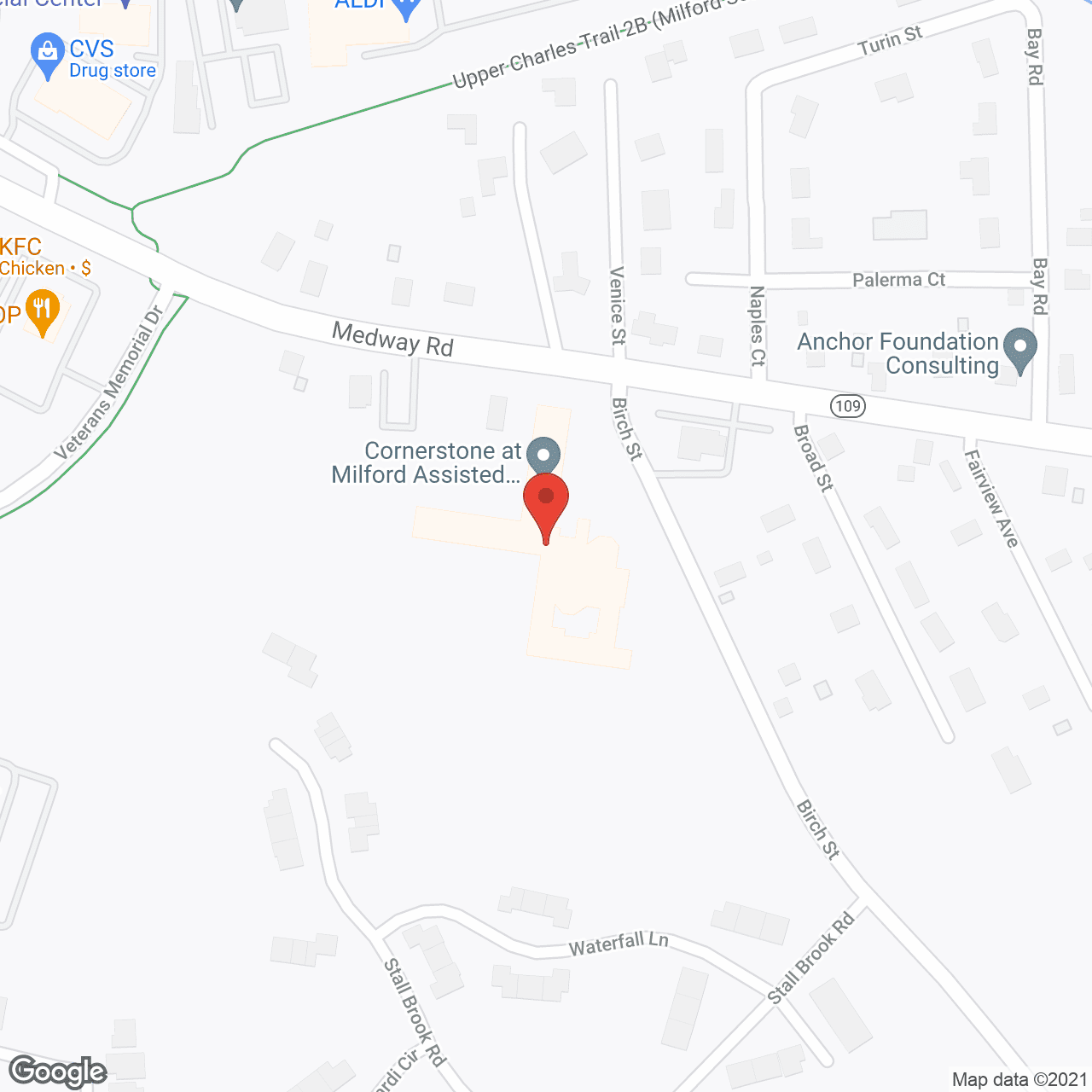 Map of the neighborhood around Cornerstone at Milford