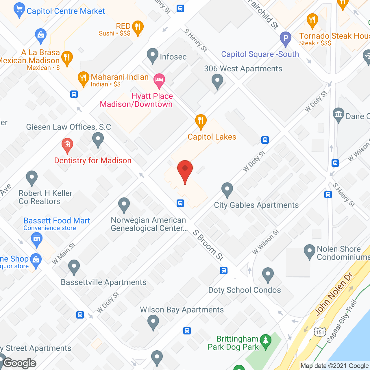 Map of the neighborhood around Capitol Lakes Terraces