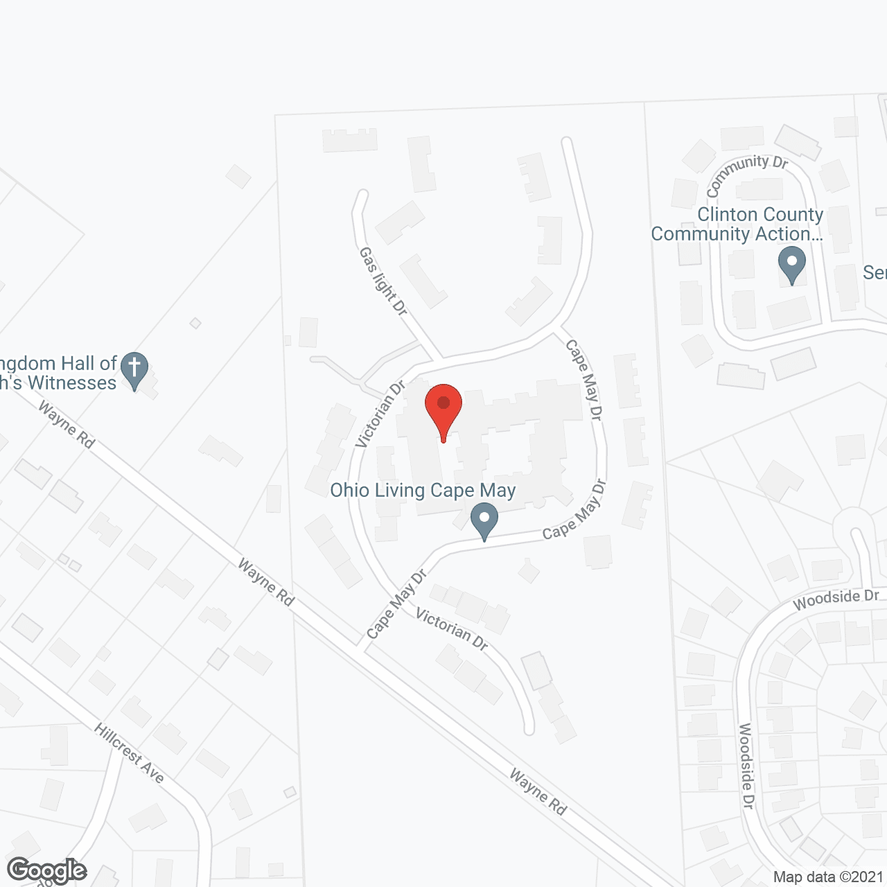 Map of the neighborhood around Ohio Living Cape May