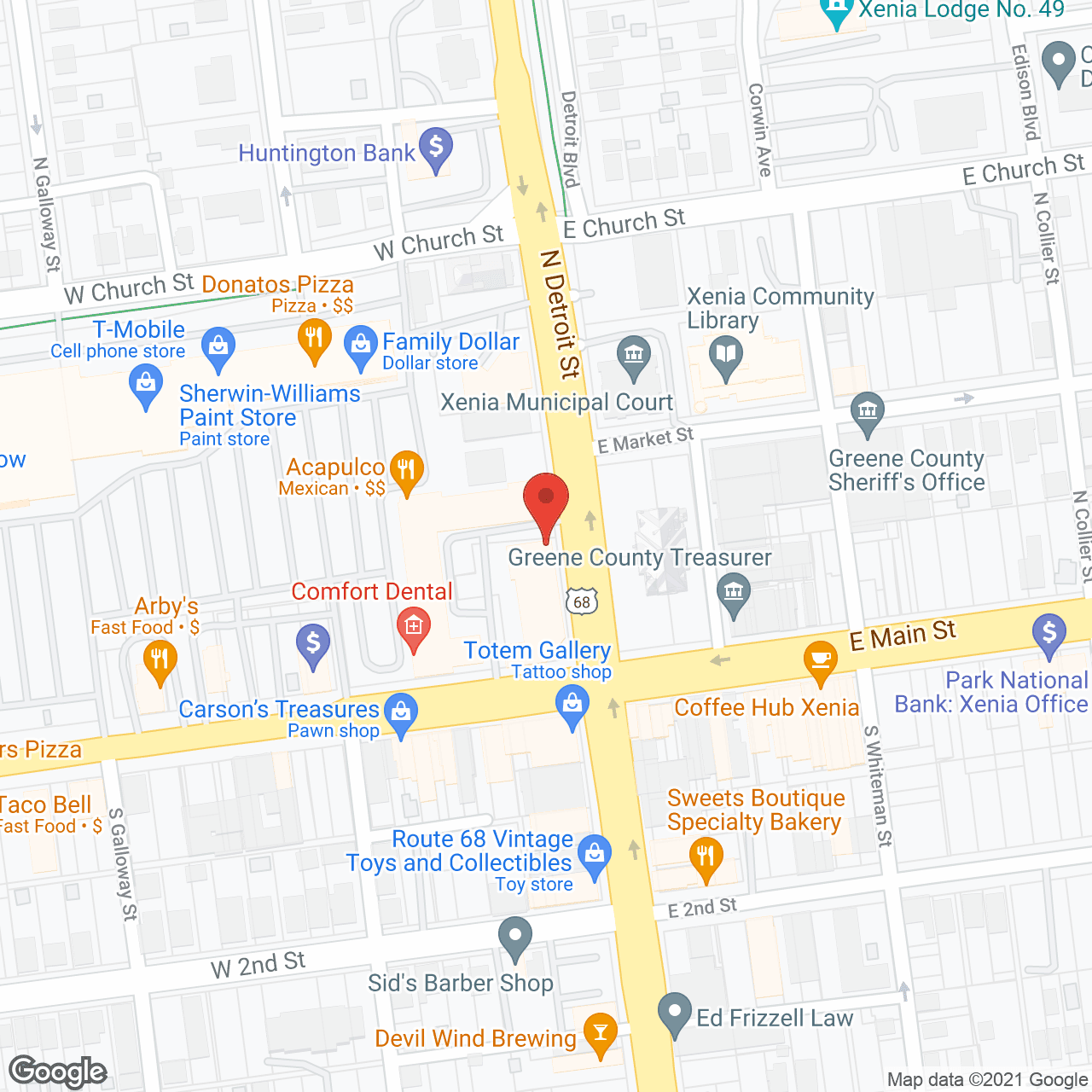 Map of the neighborhood around Hospice Of The Miami Valley