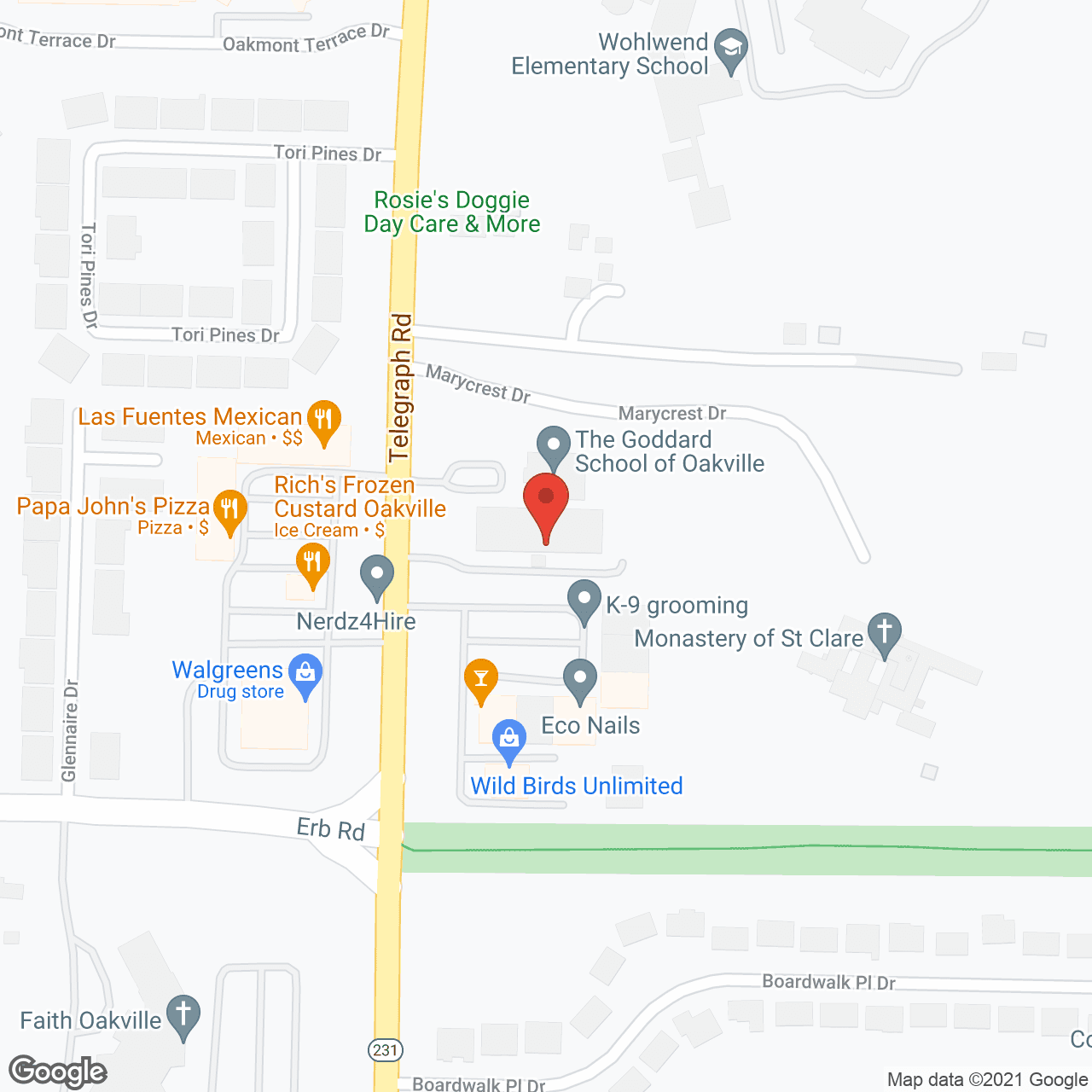 Map of the neighborhood around National Church Residences Telegraph Road