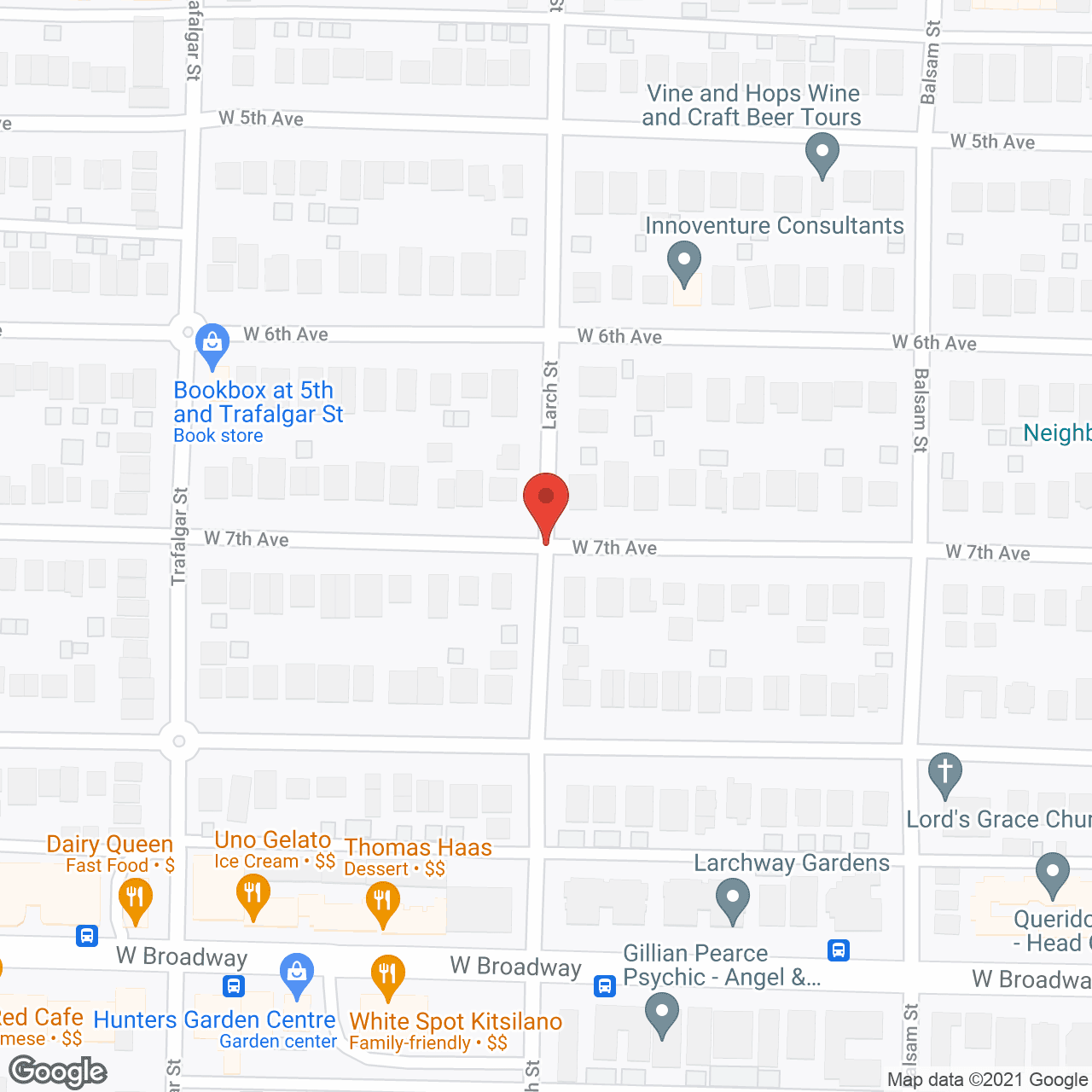 Map of the neighborhood around Luma Native Housing