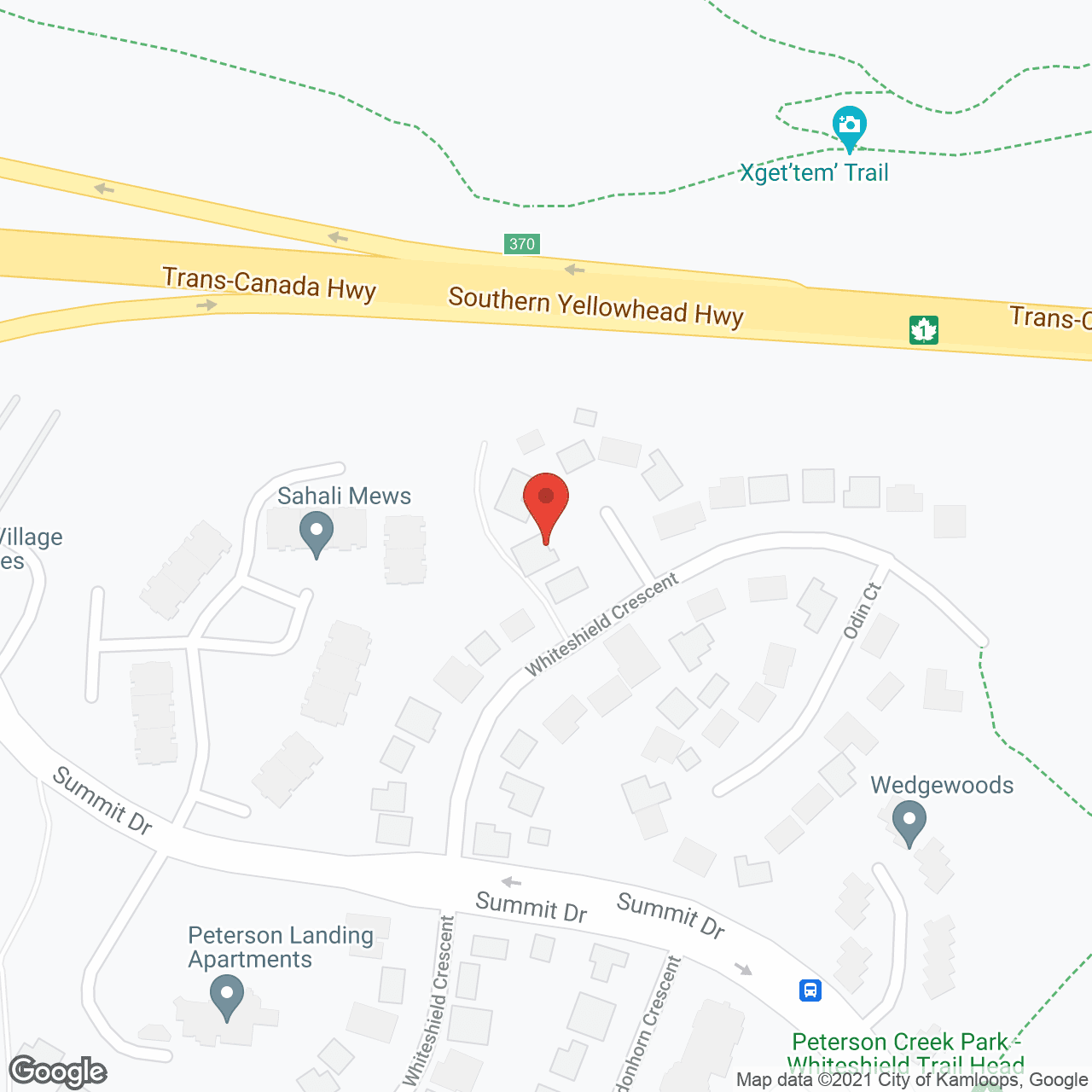 Map of the neighborhood around Marjorie Willoughby Snowden Memorial Hospice Home