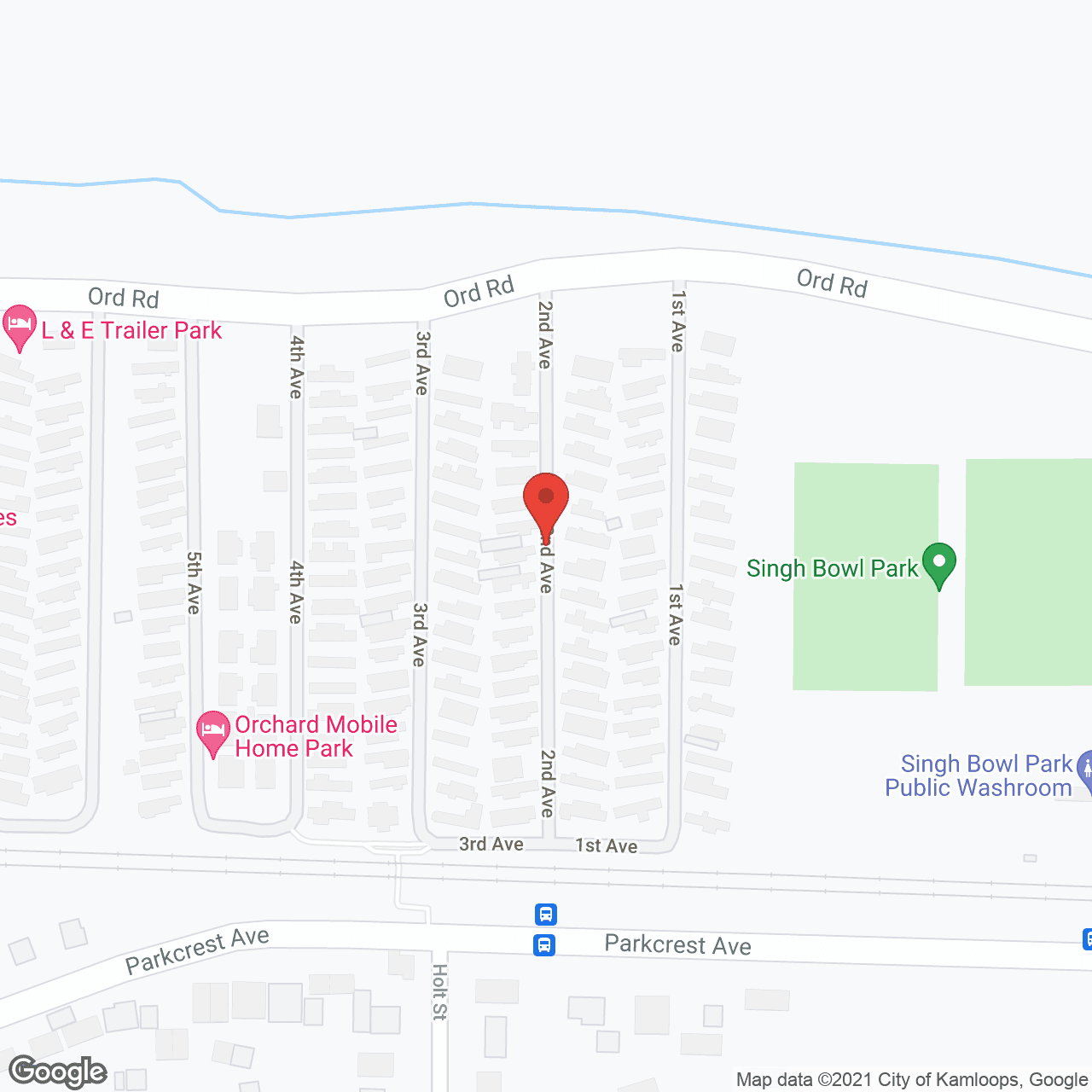 Map of the neighborhood around Gaglardi Senior Citizens Society 2Nd Ave