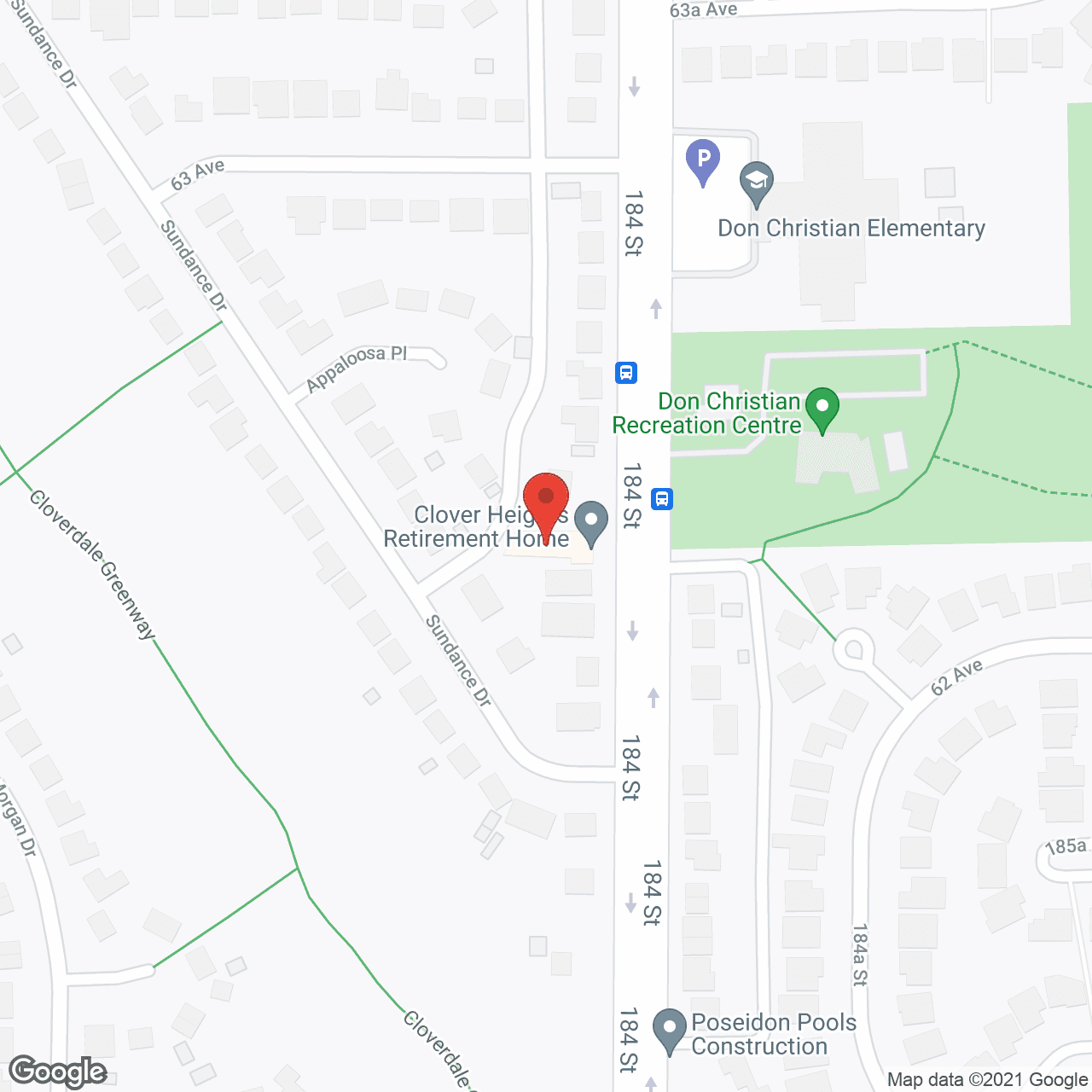 Map of the neighborhood around Clover House Inc