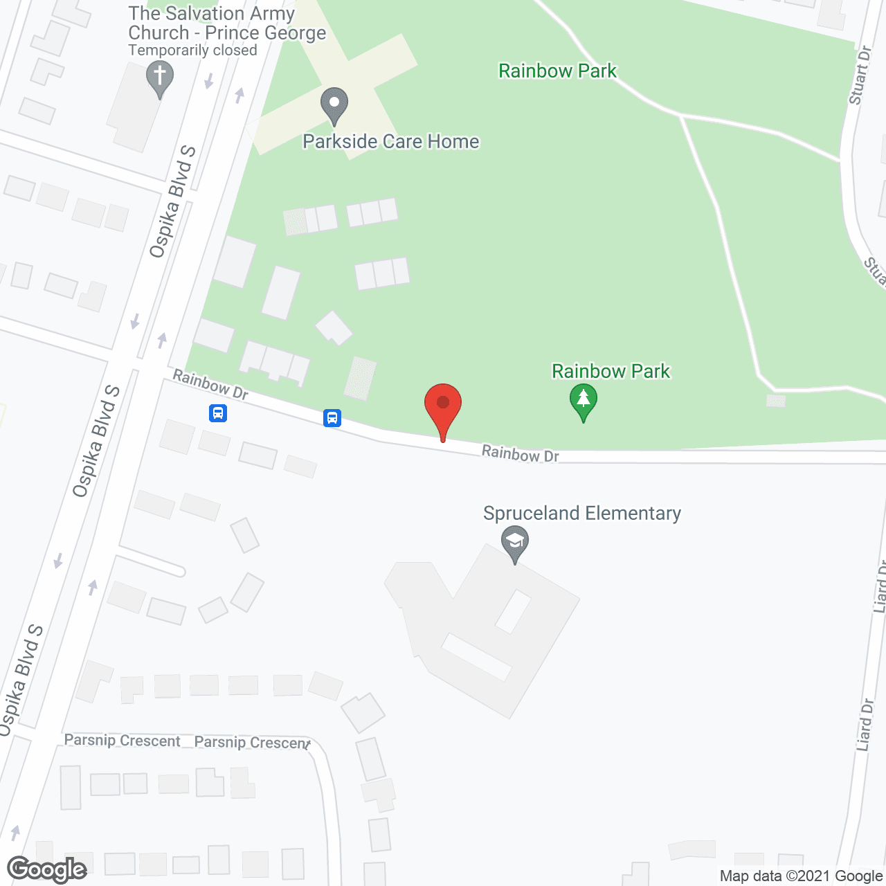 Map of the neighborhood around Rainbow Village