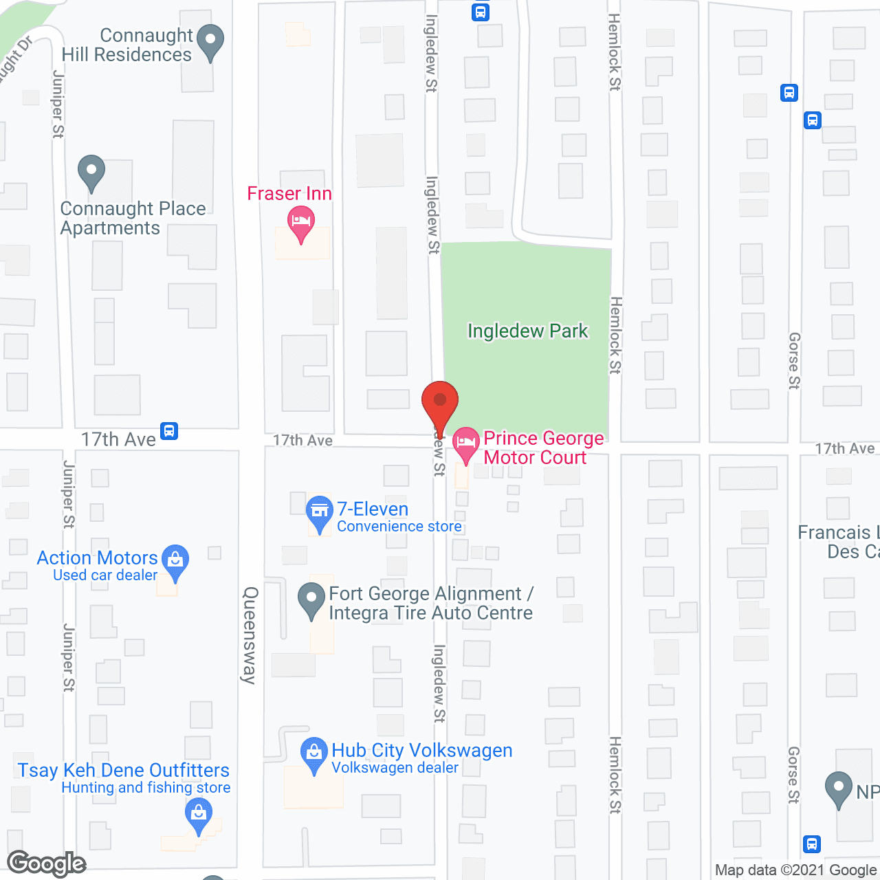 Map of the neighborhood around Magnolia Gardens