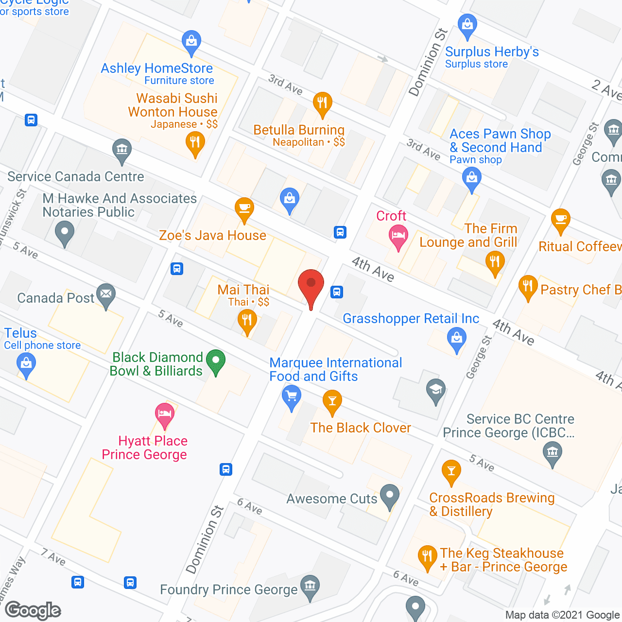 Map of the neighborhood around Bridget Moran Place