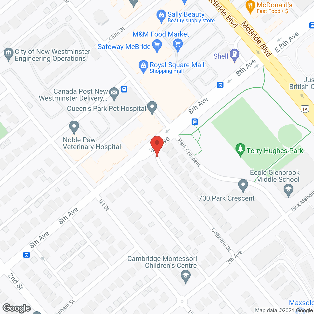 Map of the neighborhood around Dunwood Place