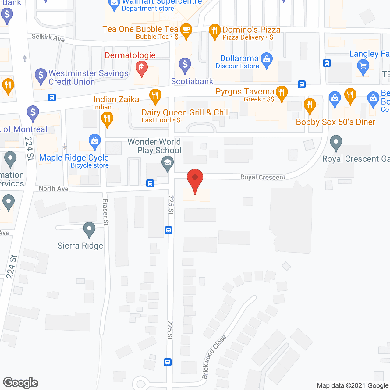 Map of the neighborhood around Rosewood Cottage