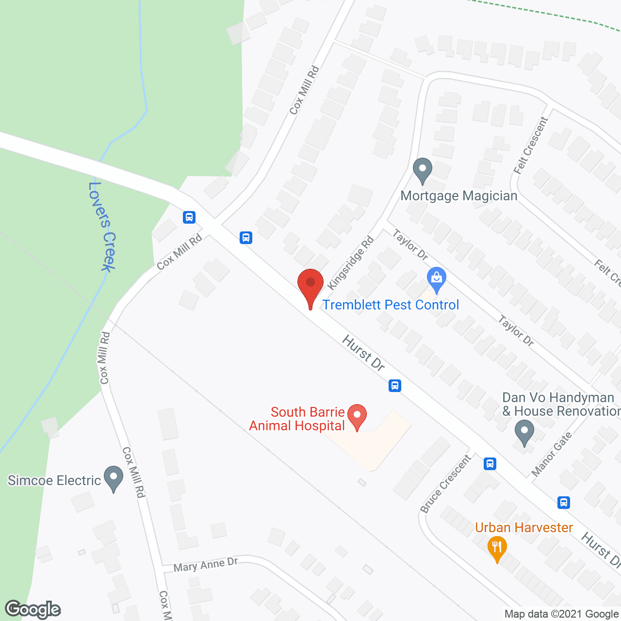 Map of the neighborhood around Serenity Park Afh