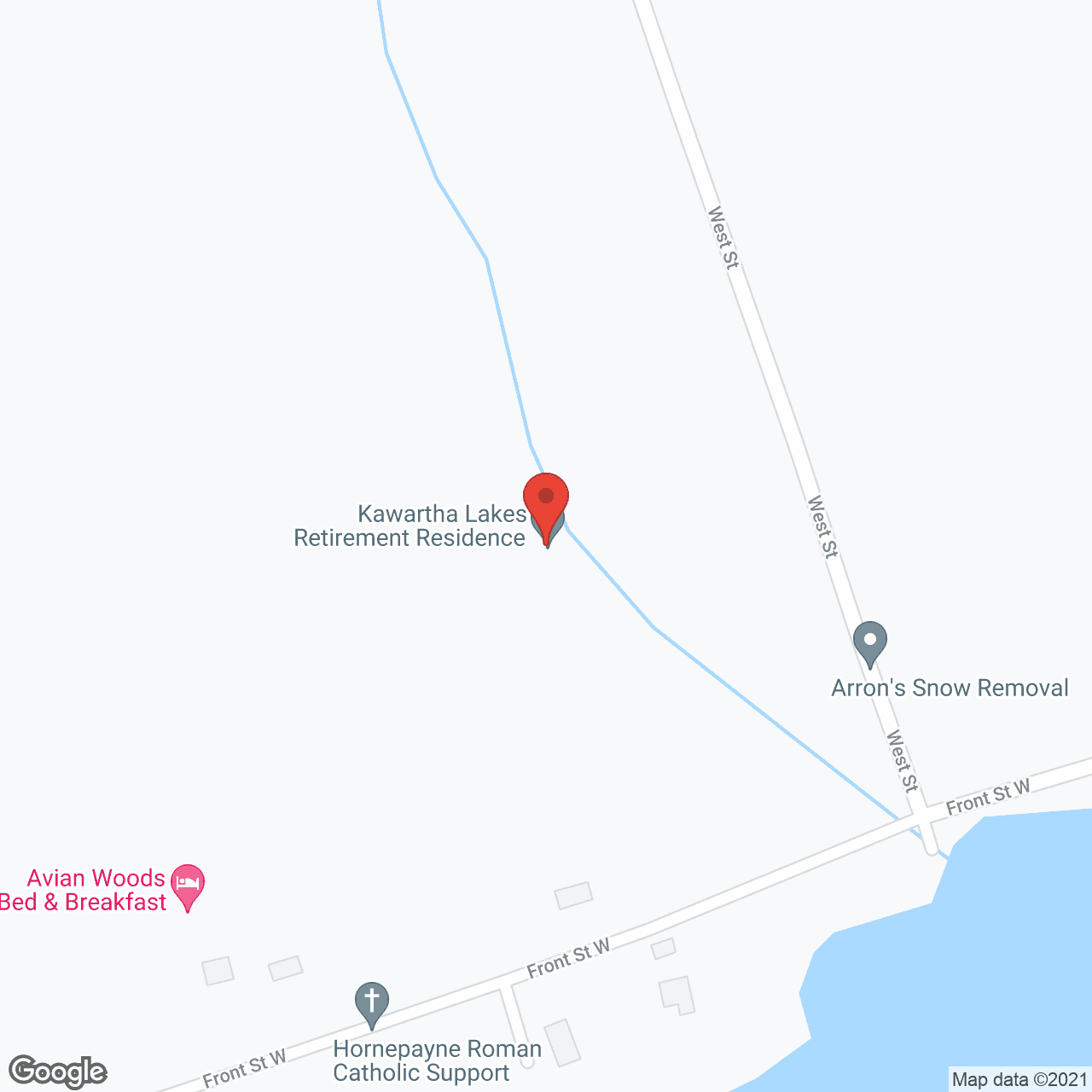 Map of the neighborhood around Retirement Suites of Kawartha Lakes