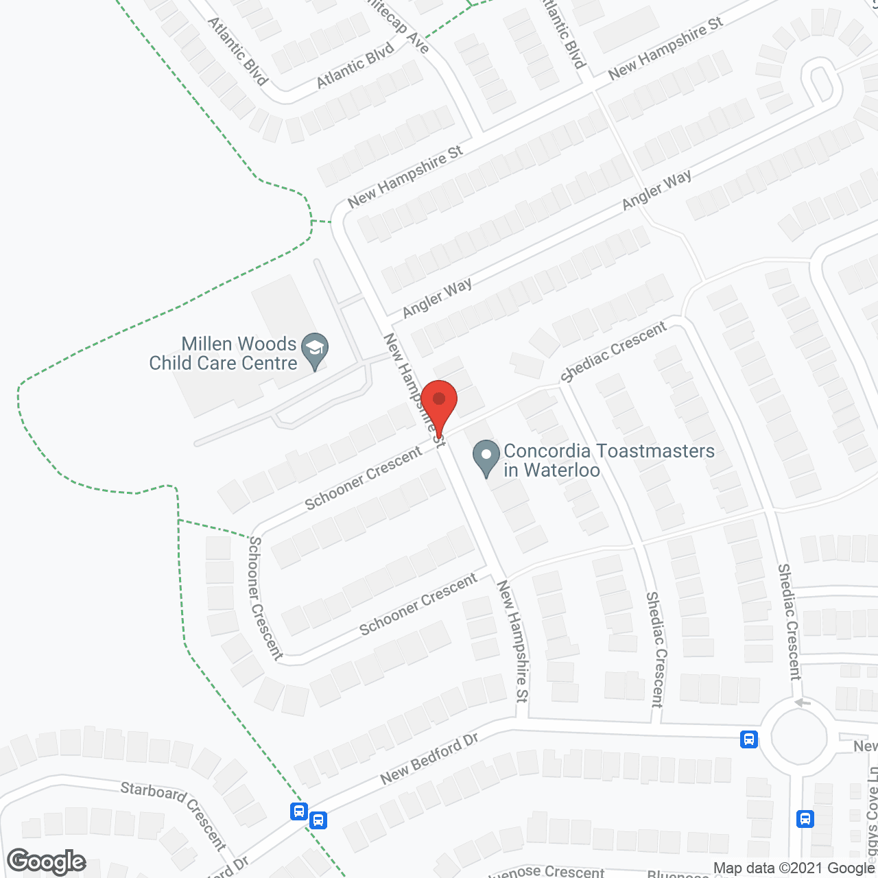 Map of the neighborhood around Parkwood Suites