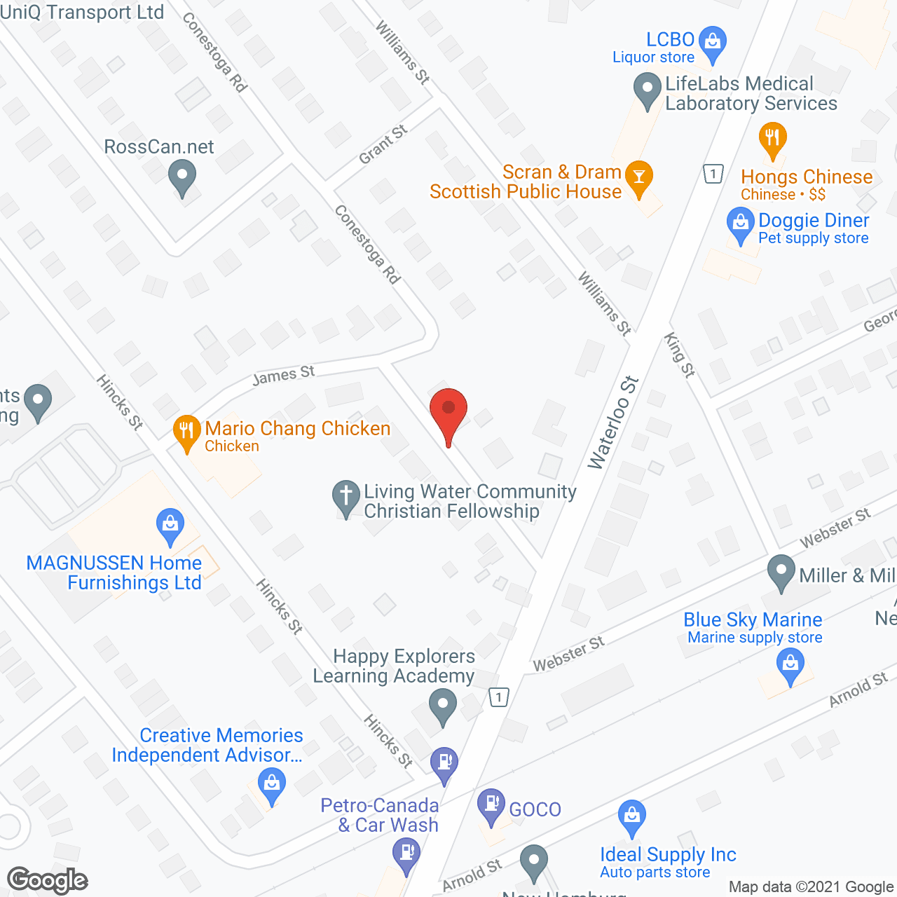 Map of the neighborhood around Kingsway Lodge