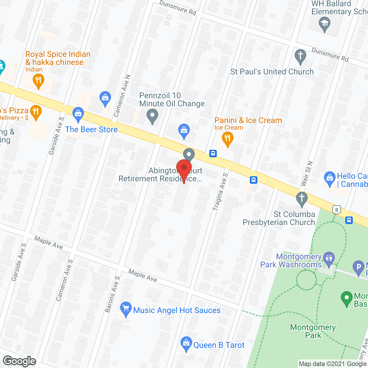 Map of the neighborhood around Abington Court