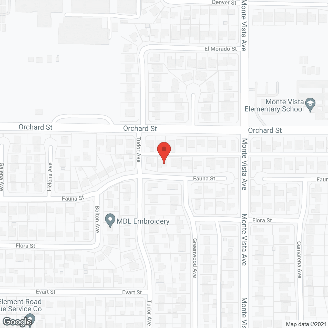 Map of the neighborhood around Pioneer Elder Care