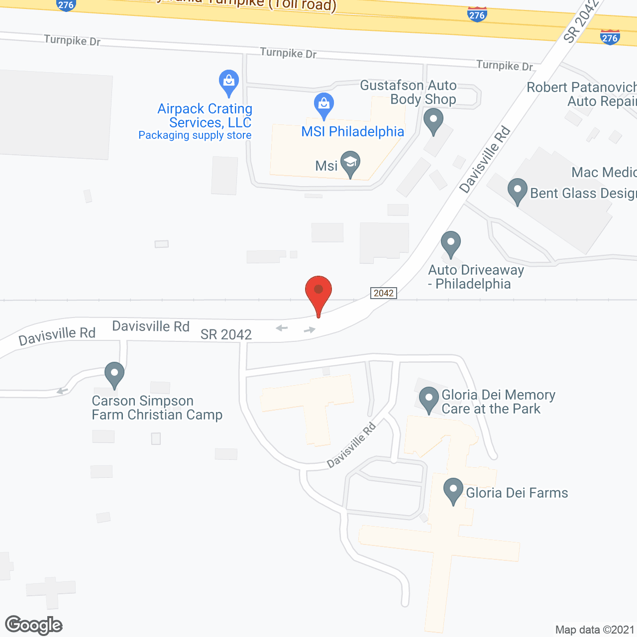 Map of the neighborhood around ACCELerate Willow Grove