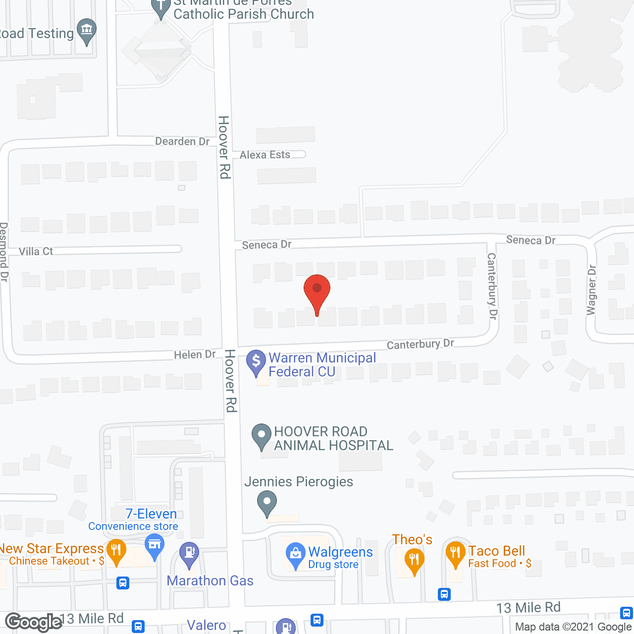Map of the neighborhood around Genesis Senior Living 3