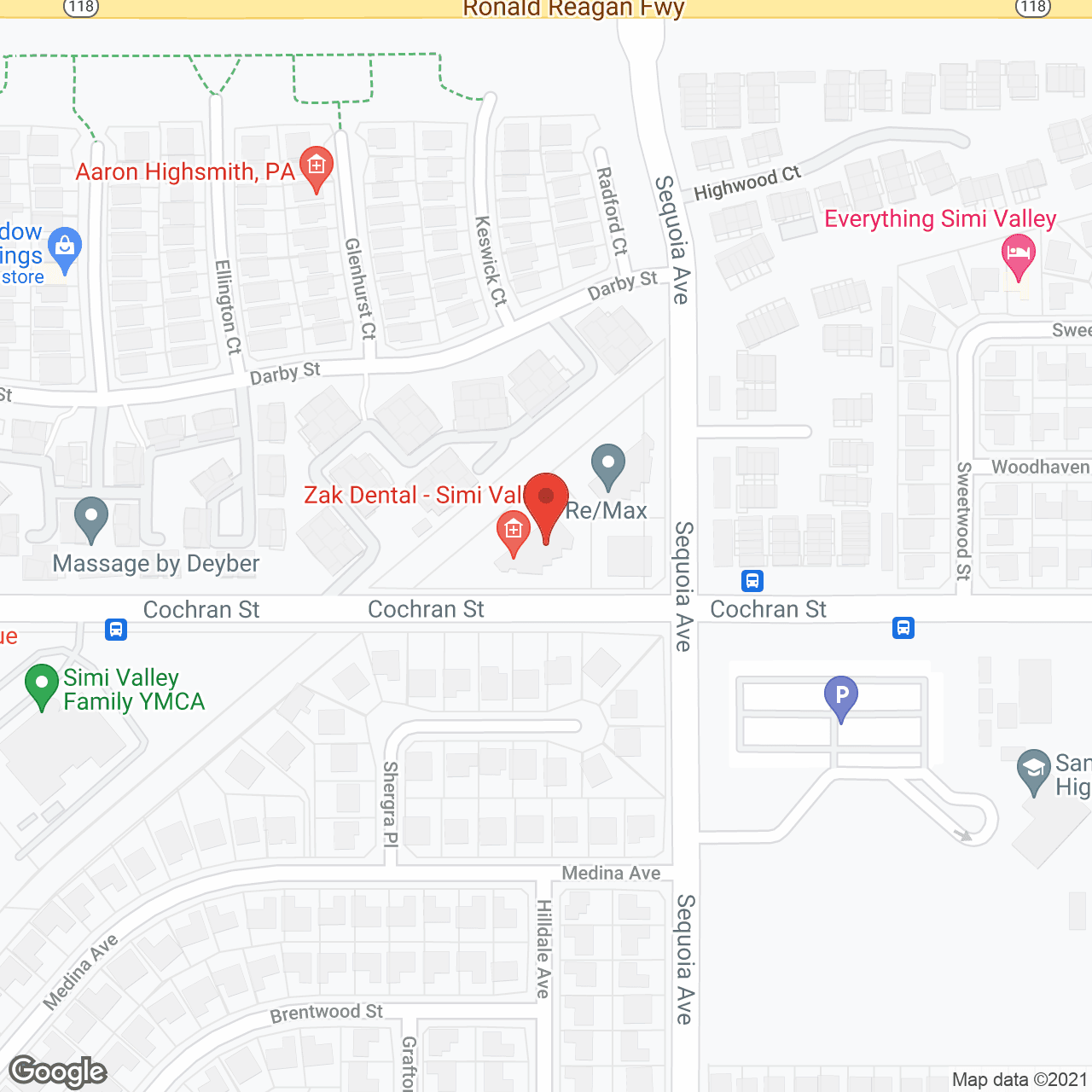Map of the neighborhood around Valley Hospice Services