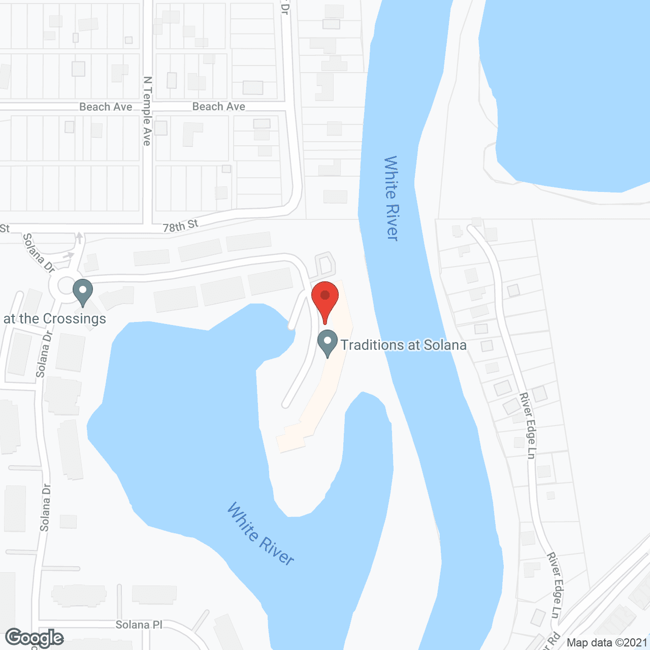 Map of the neighborhood around Traditions at Solana