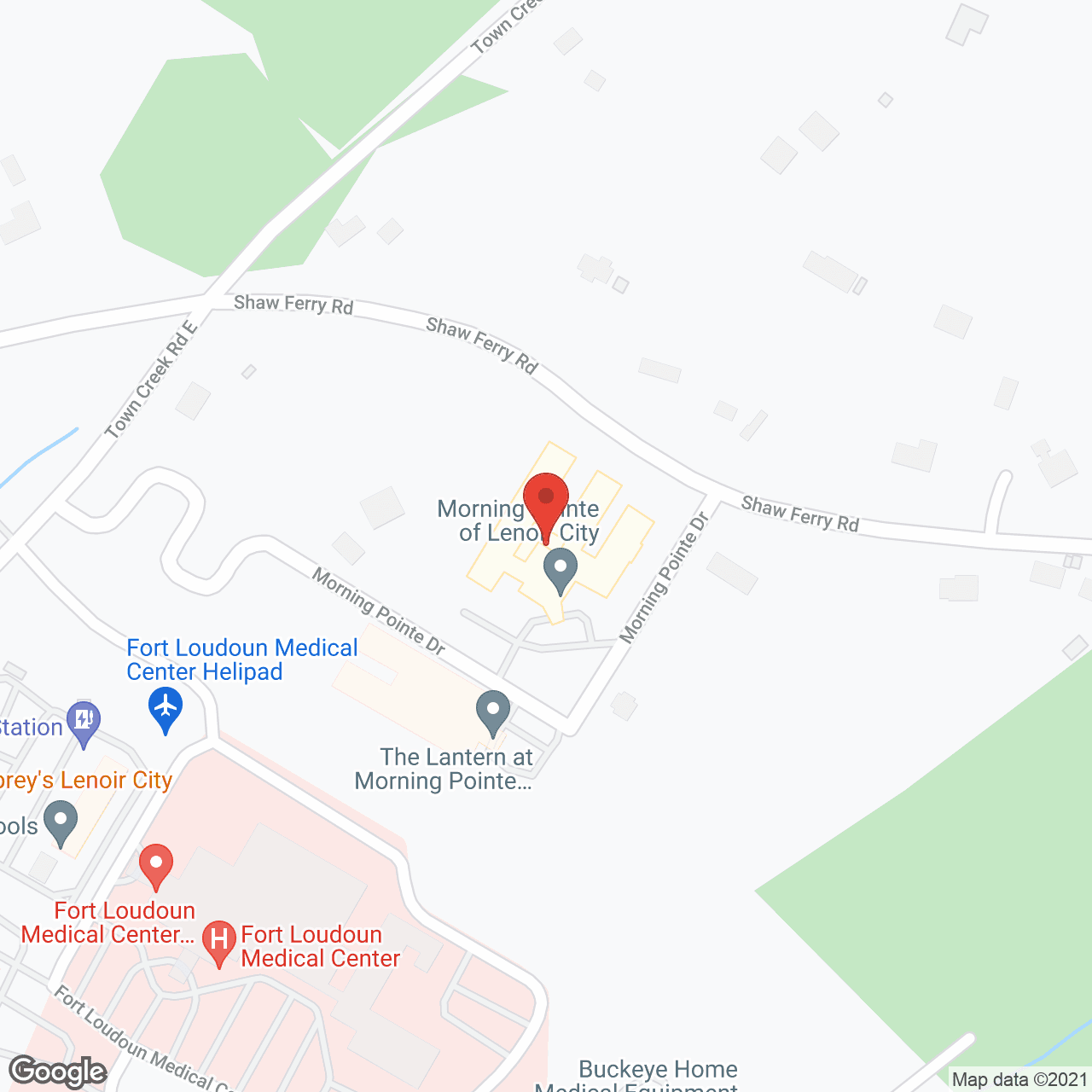 Map of the neighborhood around Morning Pointe of Lenoir City
