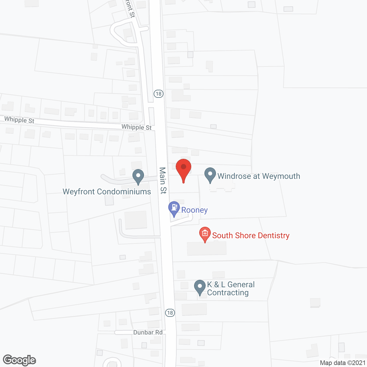 Map of the neighborhood around Windrose at Weymouth