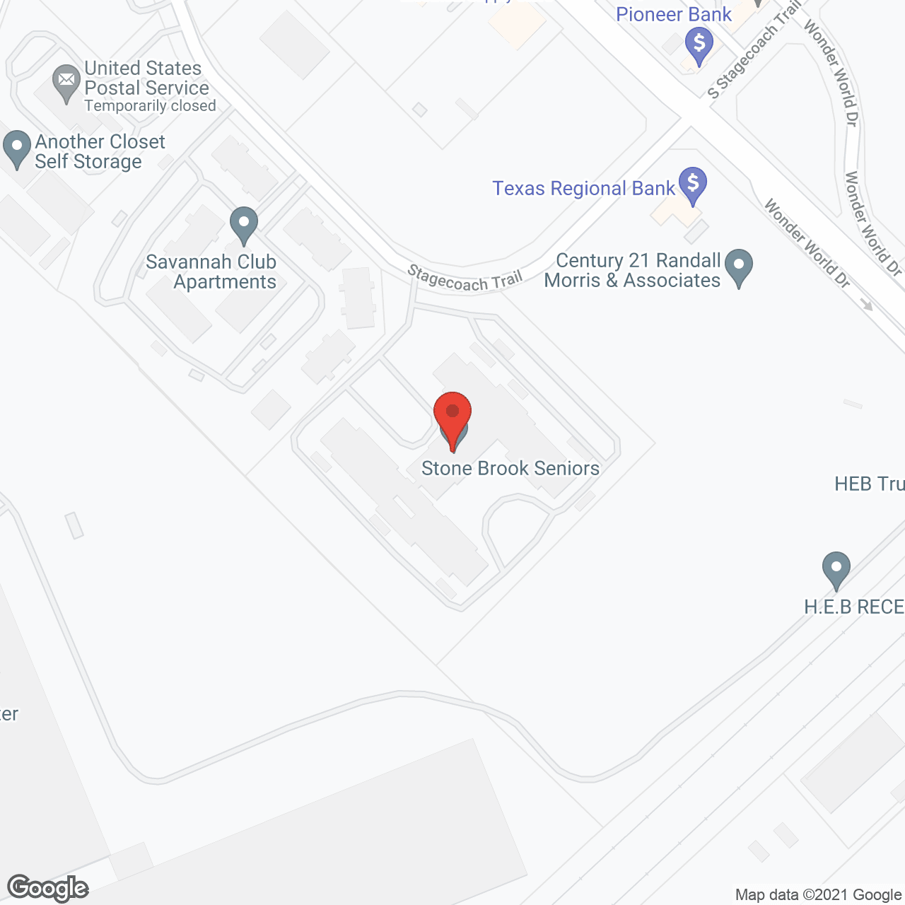 Map of the neighborhood around Stone Brook Senior Community