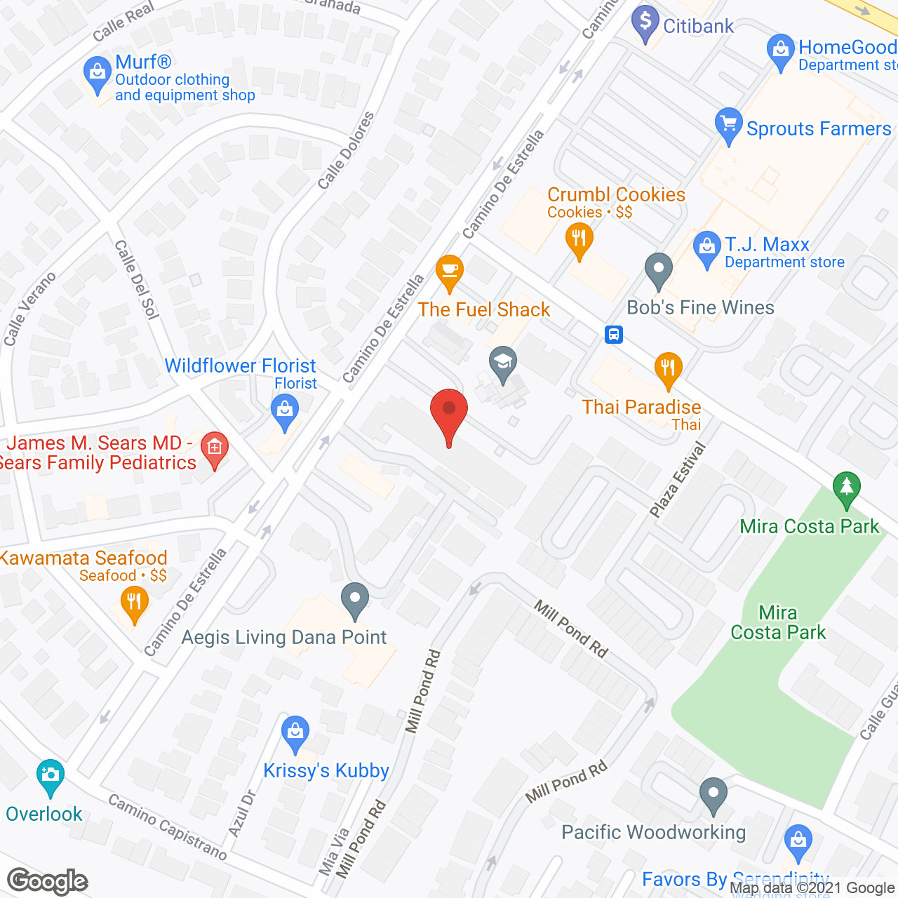 Map of the neighborhood around Vintage Shores