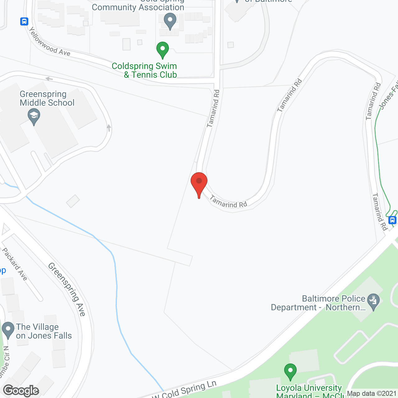 Map of the neighborhood around Park View at Coldspring