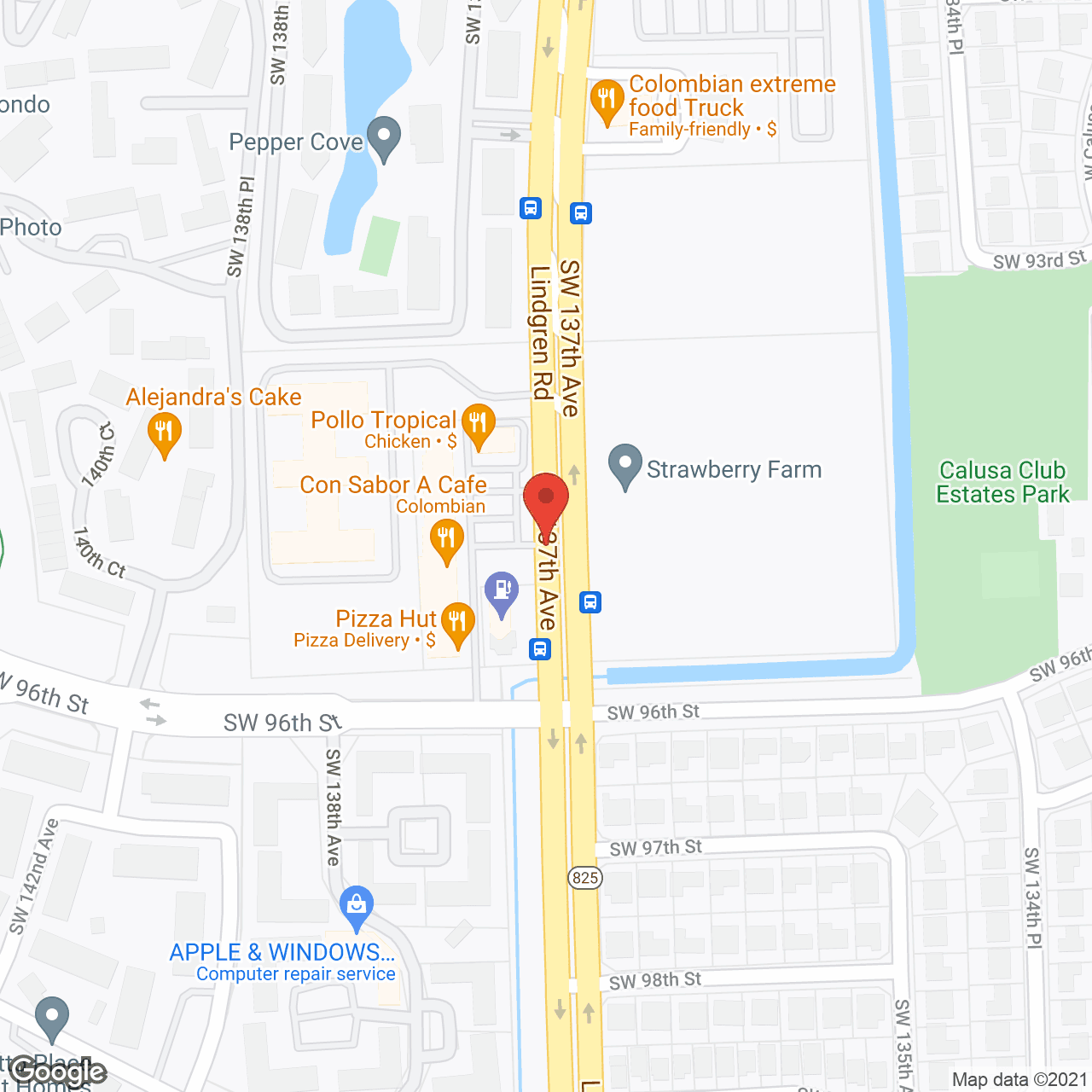 Map of the neighborhood around Heartland Health Care Center -Kendall