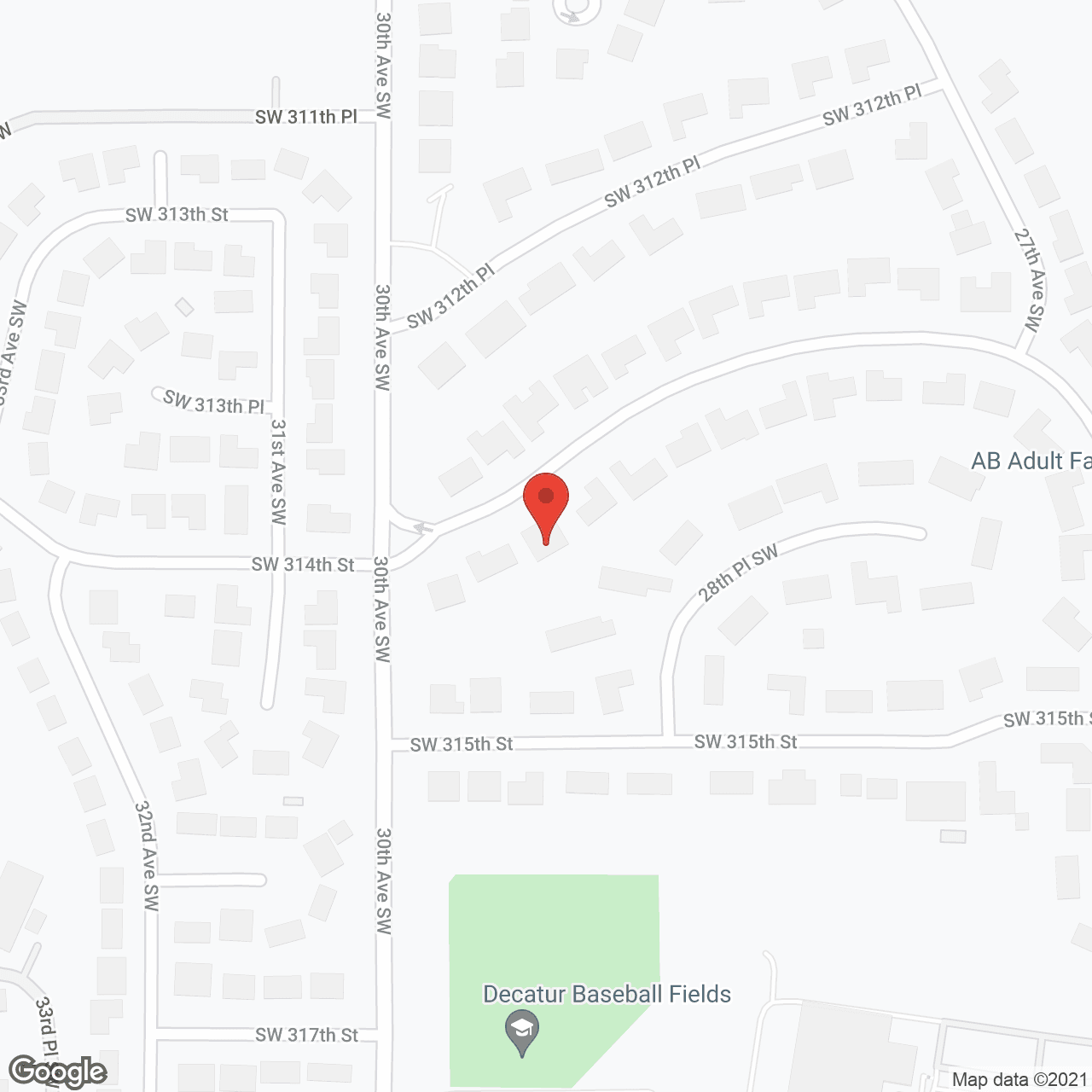 Map of the neighborhood around Golden Age AFH