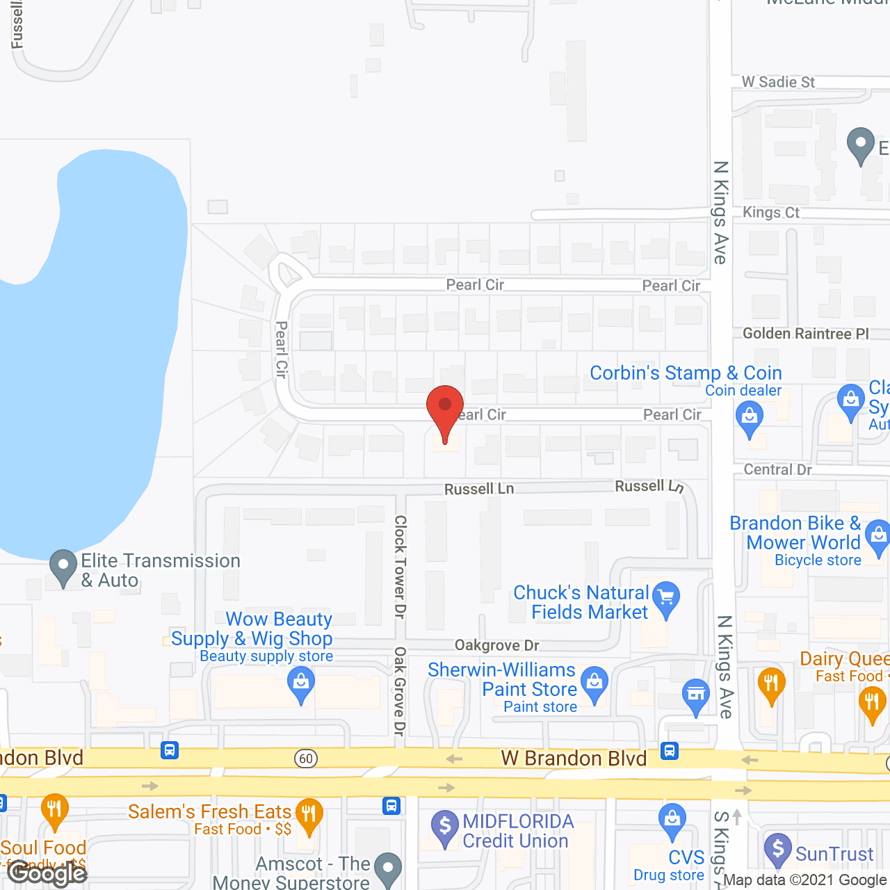 Map of the neighborhood around Ava Cares Vii