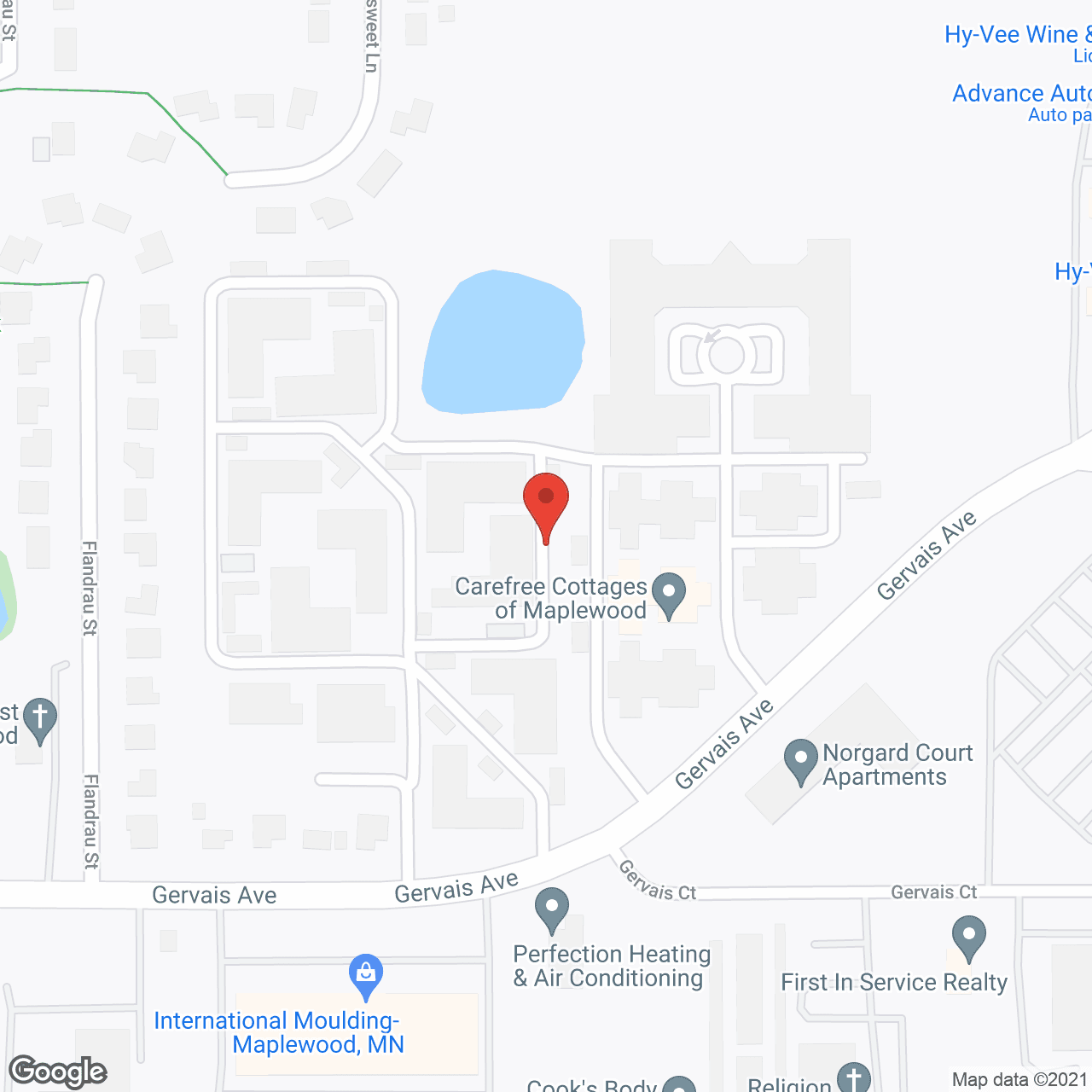 Map of the neighborhood around Carefree Cottages of Maplewood