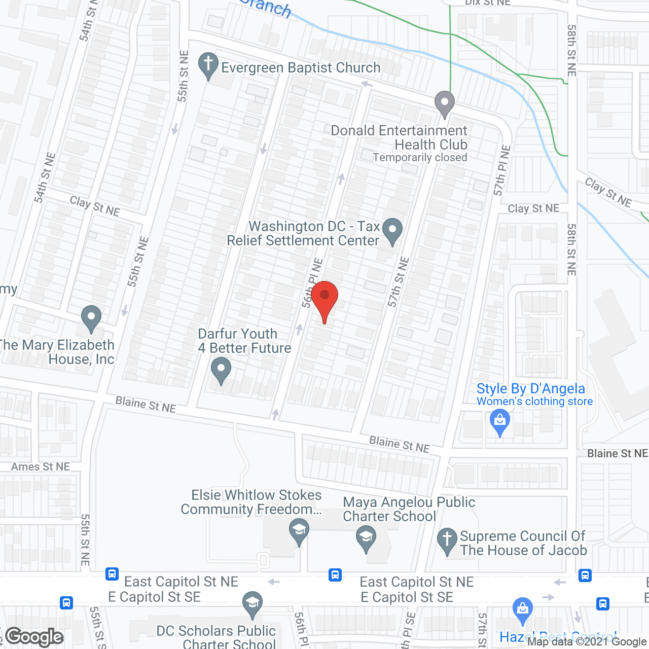 Map of the neighborhood around Peaceful Haven III