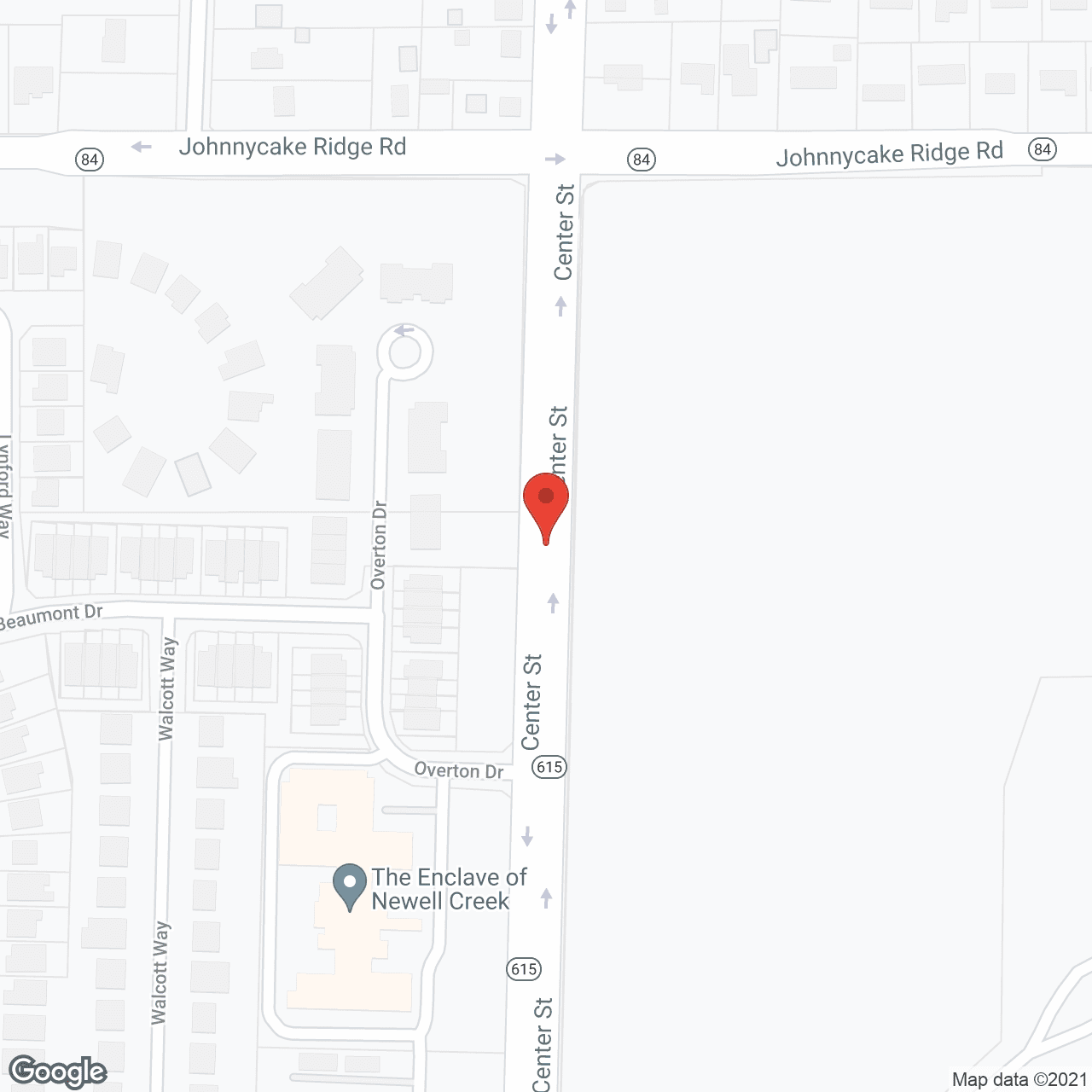 Map of the neighborhood around The Enclave of Newell Creek