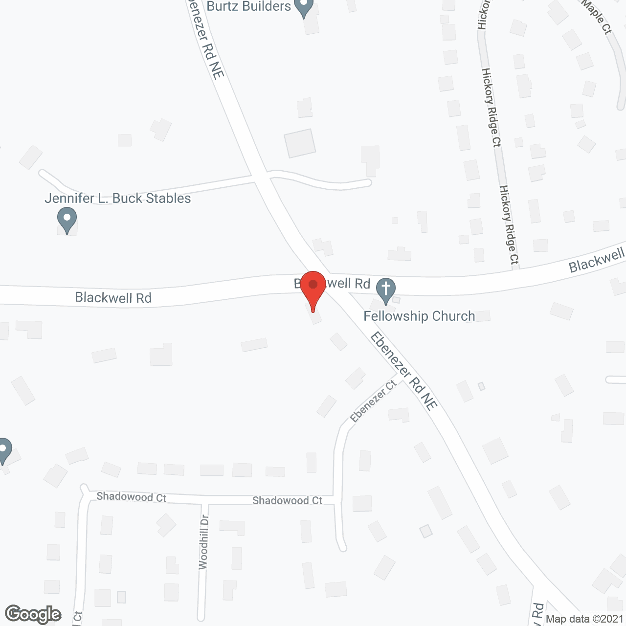 Map of the neighborhood around Hall of Grace Personal Care Home