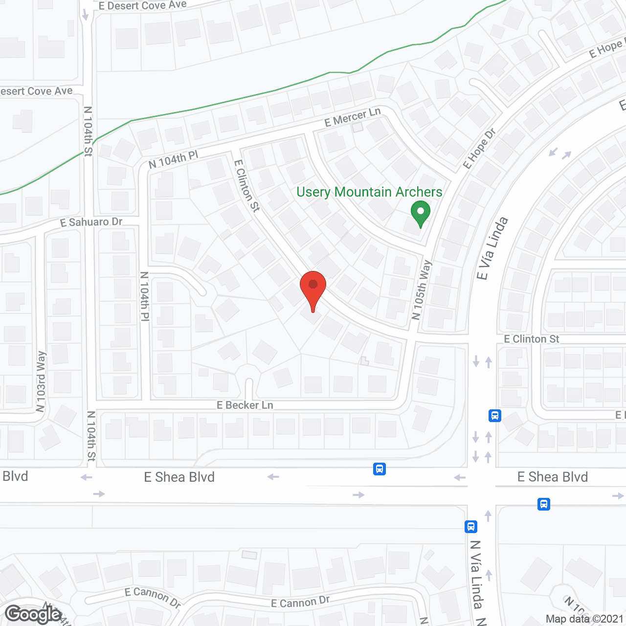 Map of the neighborhood around Trinity Home on Clinton